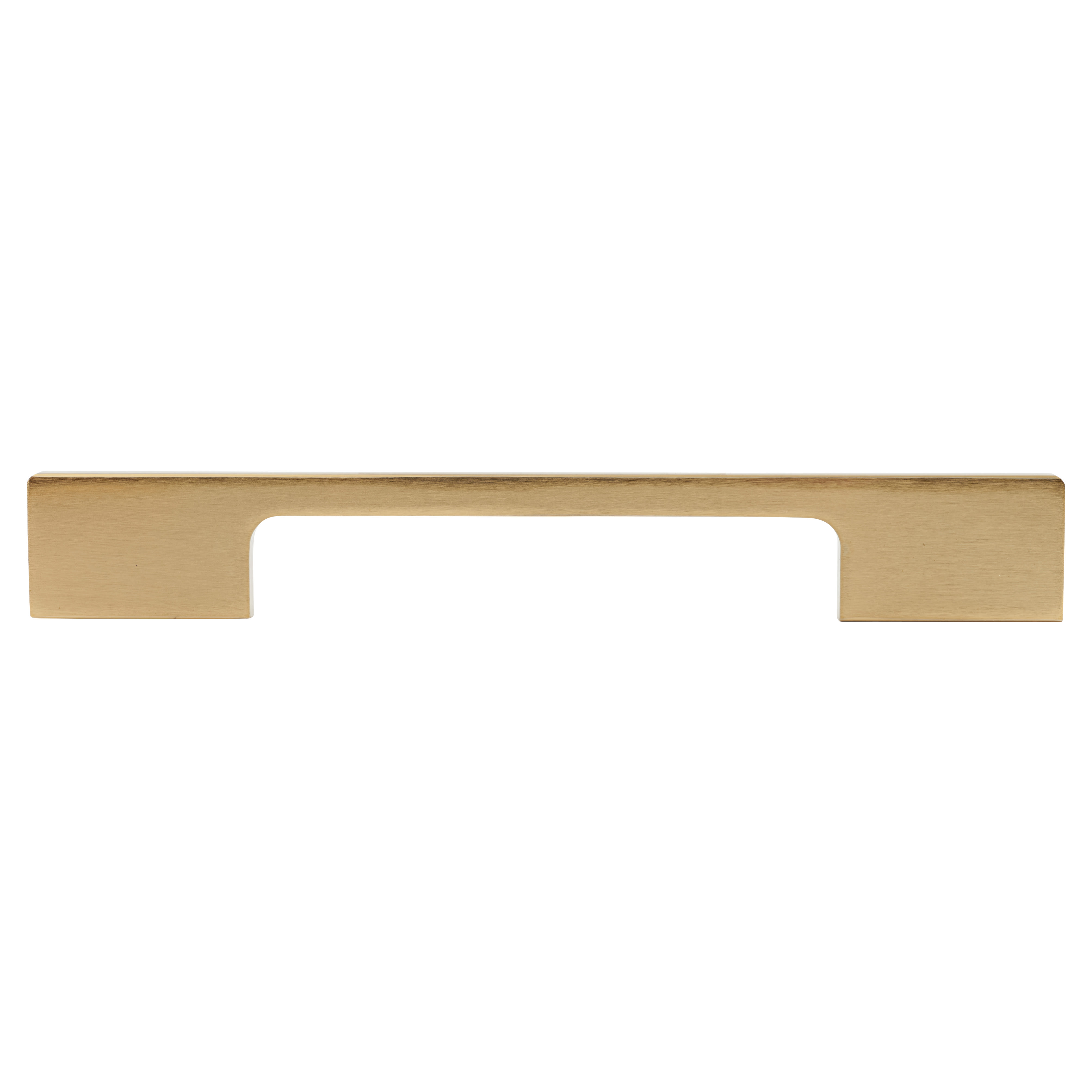 8mm Slim D-Bar Cabinet Pull Handle - 192mm Centres - Satin Brass - view 2