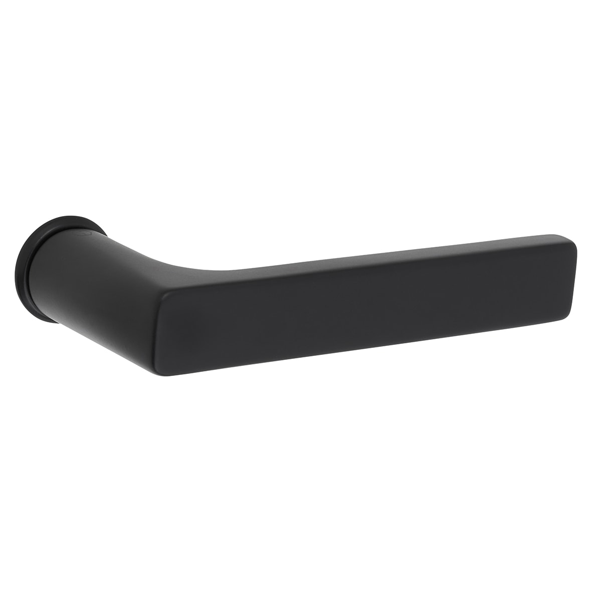 Matt Black Door Handles on Round Mini Rose - Dallas Range - view 3