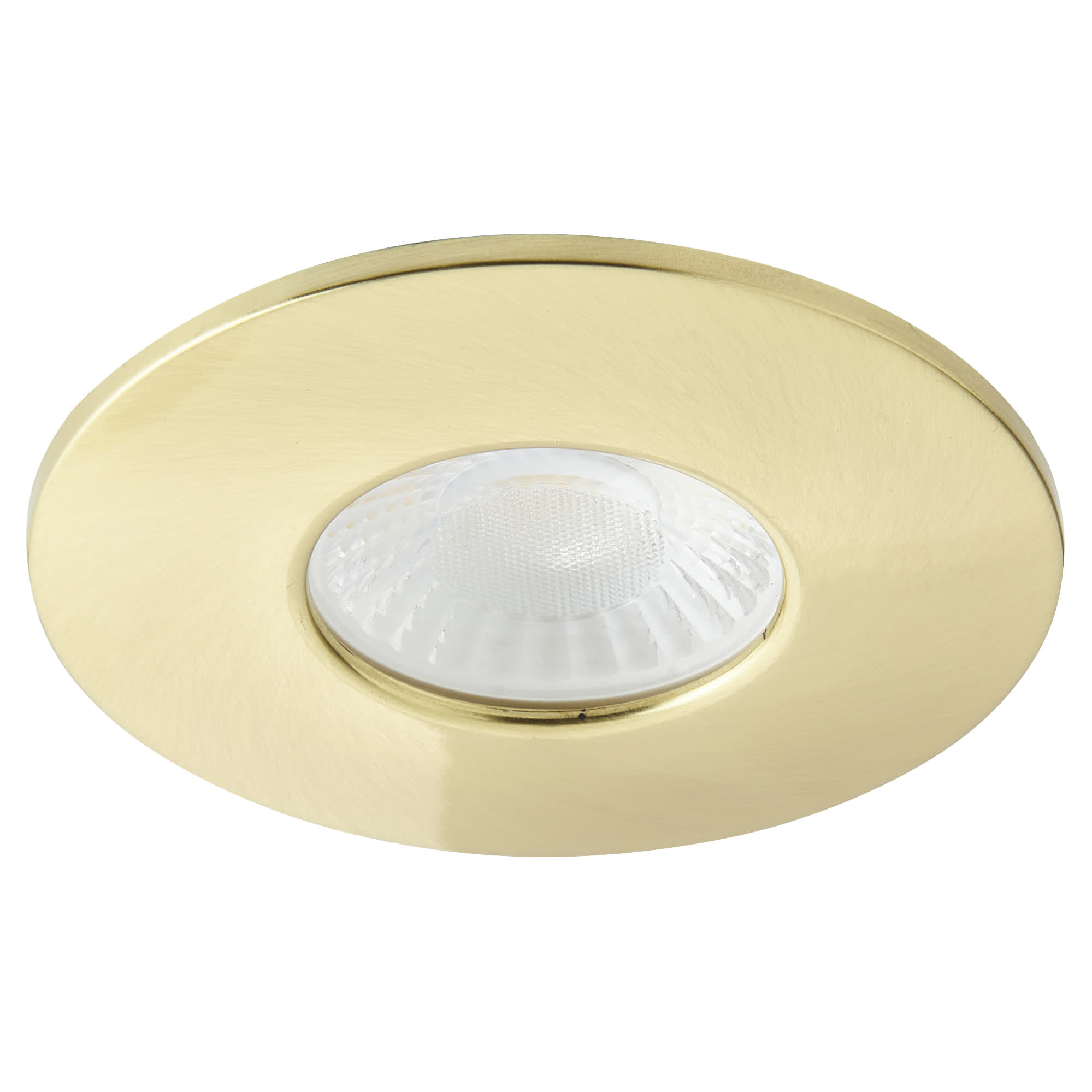 Forum Spa Rhom 8W IP65 Fire Rated LED Dimmable Fixed Downlight - 3/4/6000K CCT - Satin Brass - view 3
