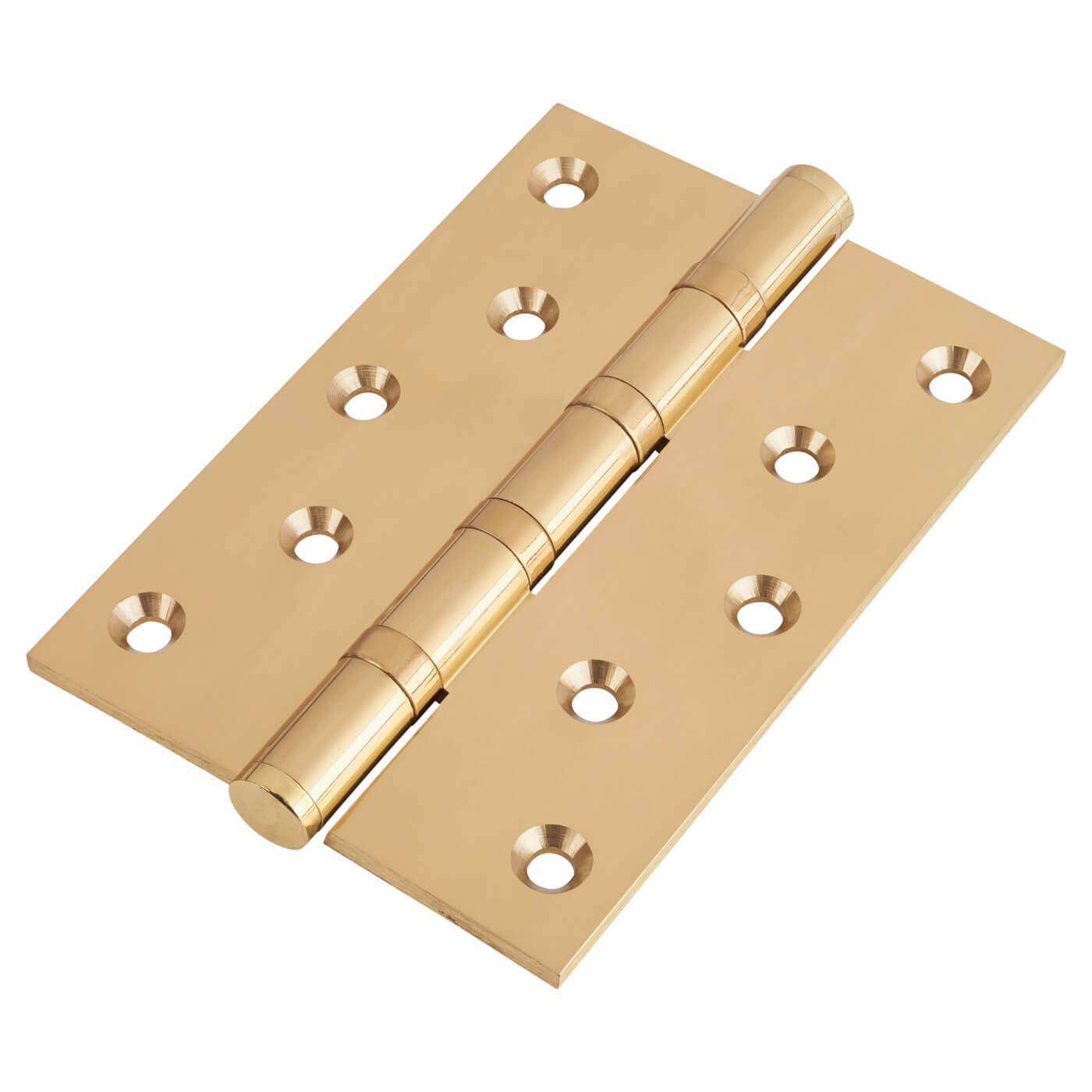 Performance Ball Bearing Butt Door Hinge - 127 x 89 x 4mm - Polished Brass - Pair - view 2