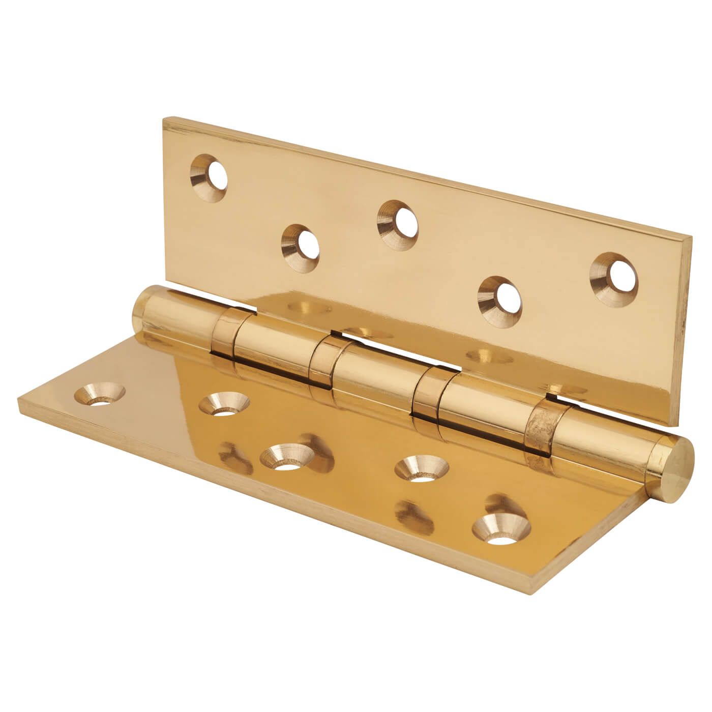 Performance Ball Bearing Butt Door Hinge - 127 x 89 x 4mm - Polished Brass - Pair - view 3