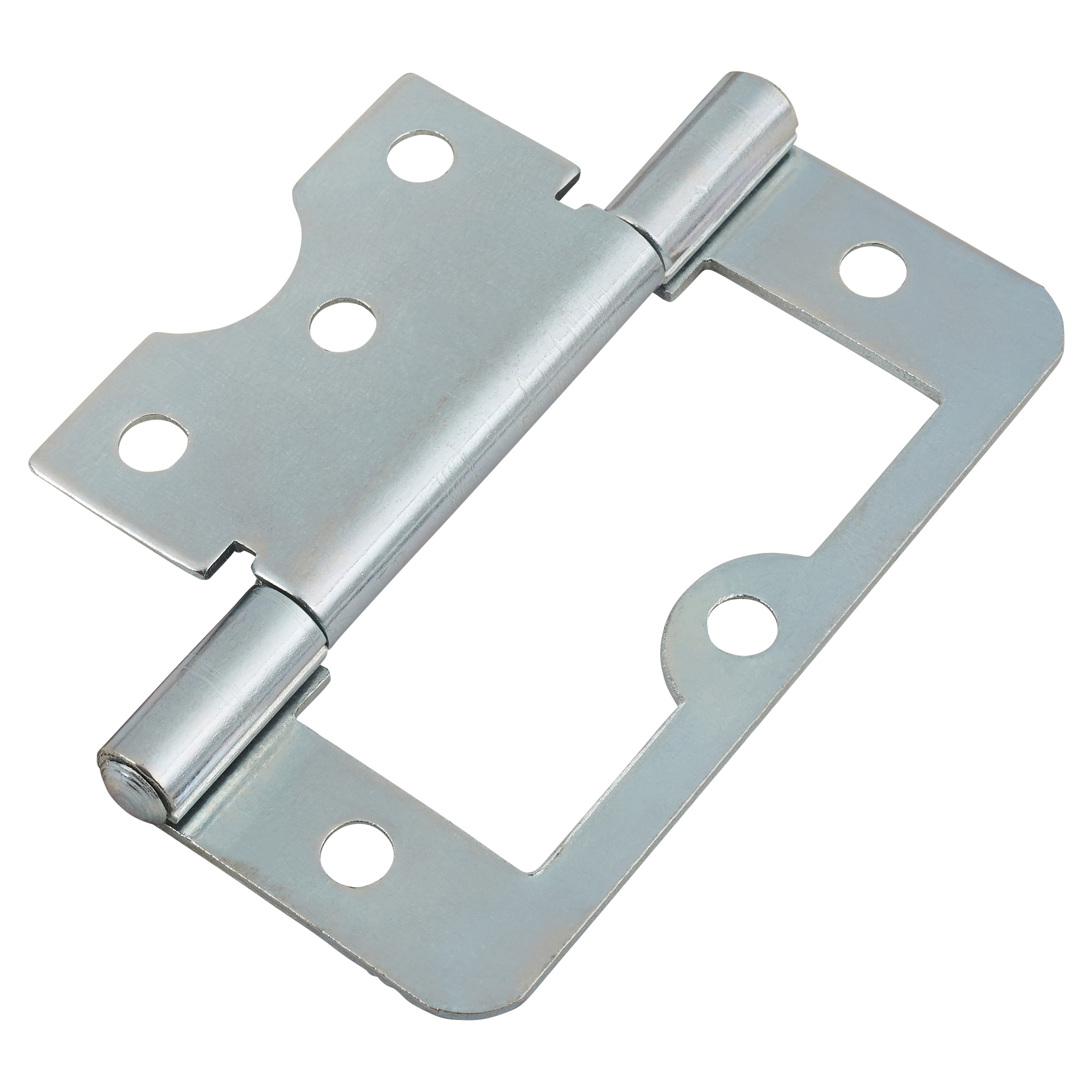 Flush Cabinet Hinge - 75 x 51 x 1mm - Zinc Plated - Pack of 10 Pairs - view 2