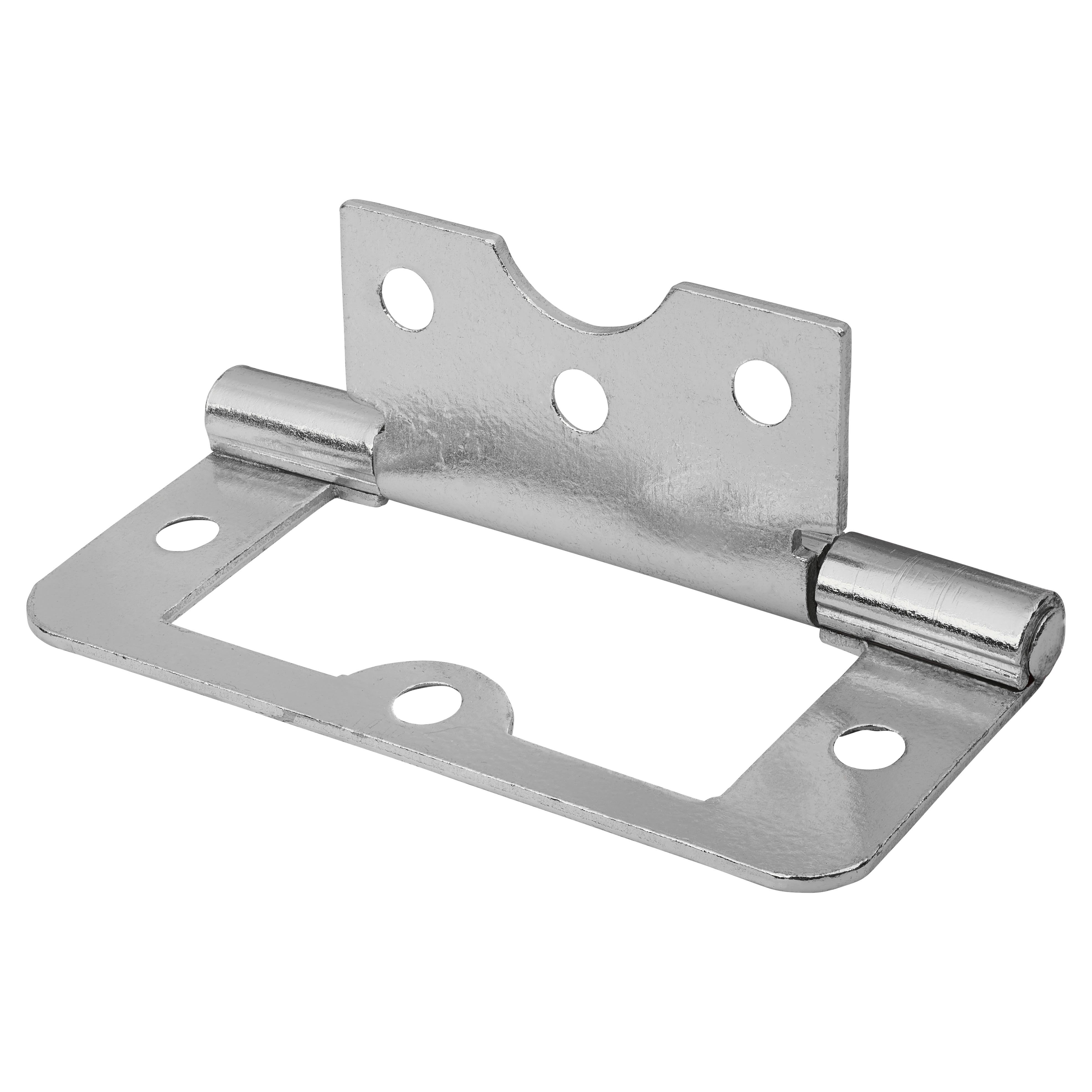 Flush Cabinet Hinge - 75 x 51 x 1mm - Zinc Plated - Pack of 10 Pairs - view 3