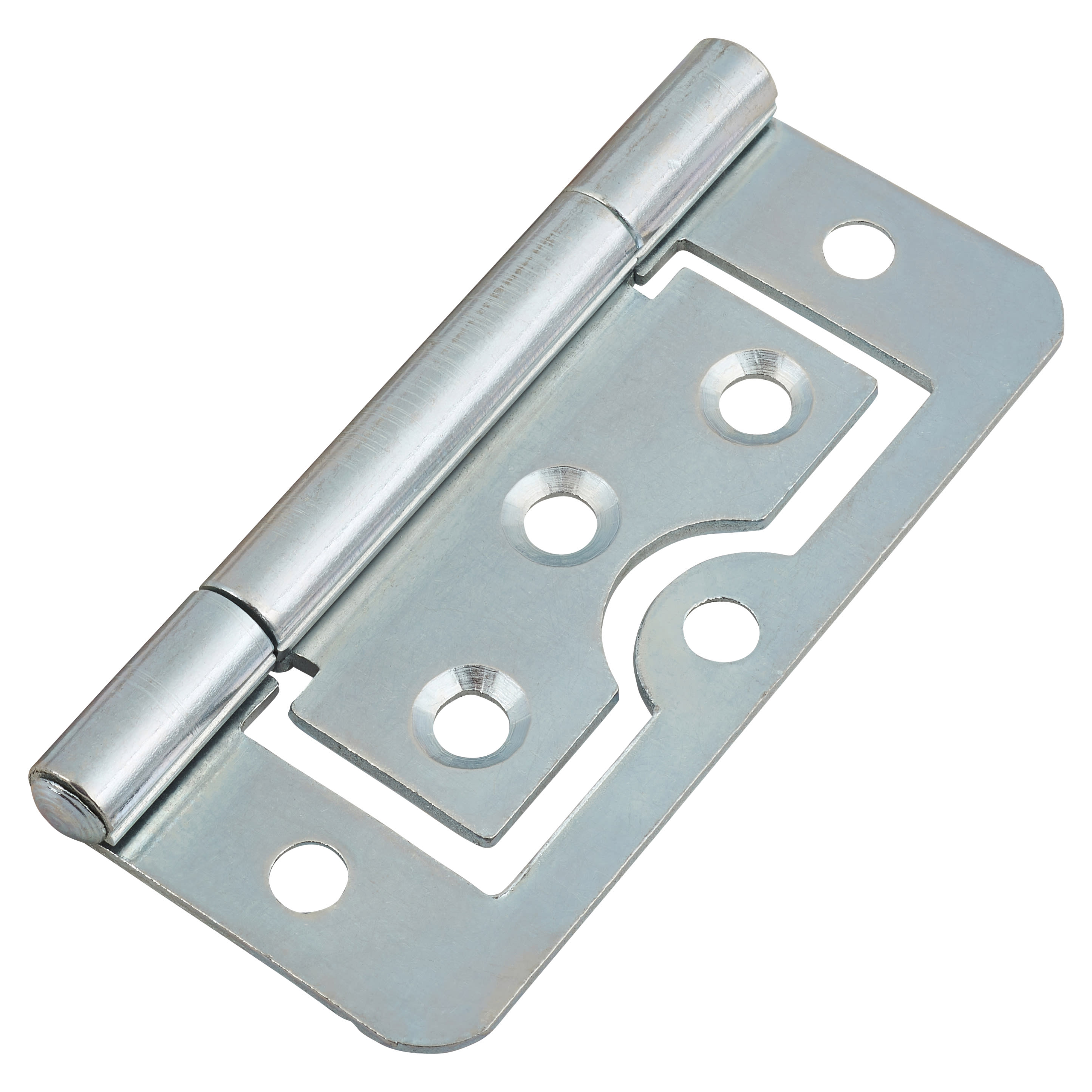 Flush Cabinet Hinge - 75 x 51 x 1mm - Zinc Plated - Pack of 10 Pairs - view 4