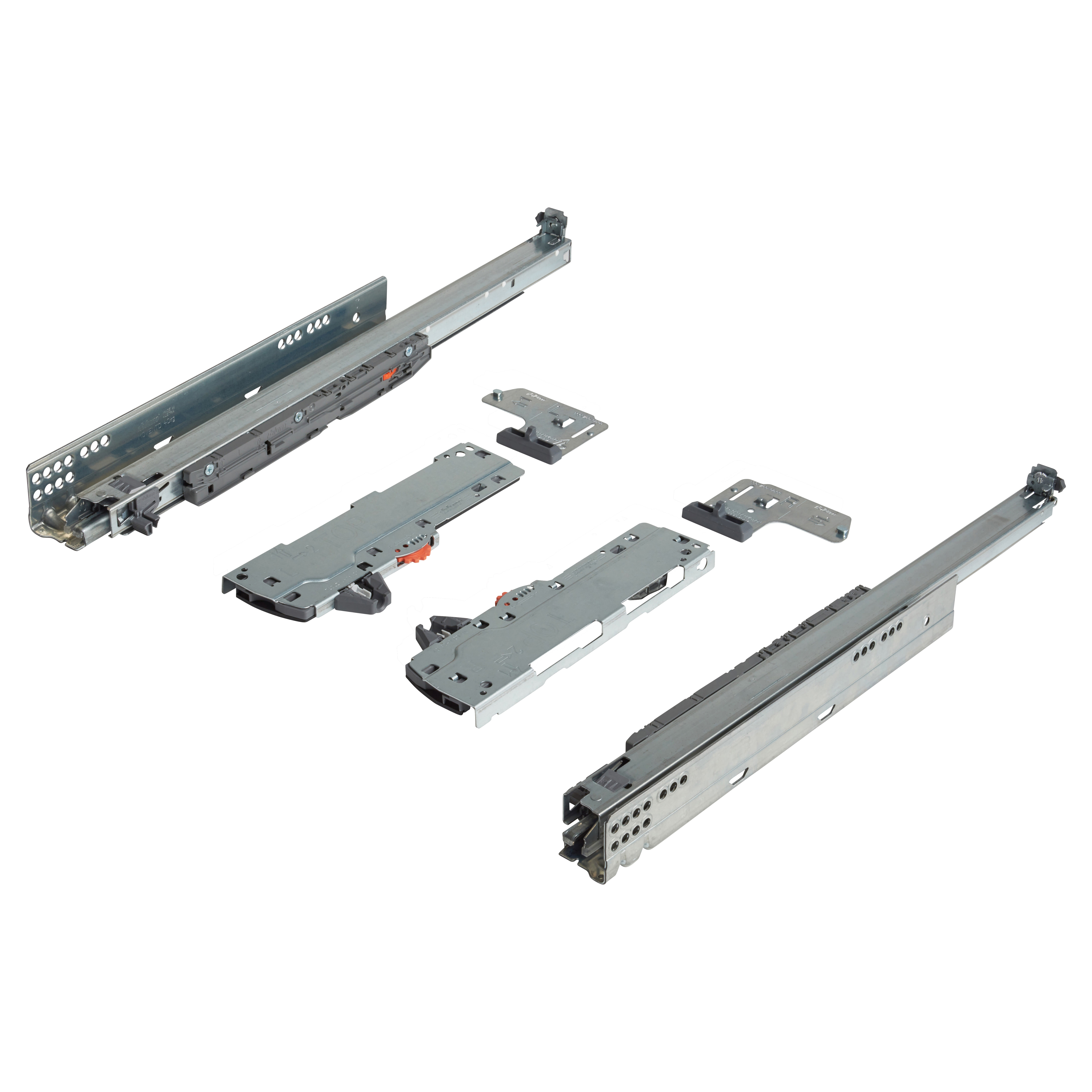 TIP-ON Push to Open BLUMOTION Soft Close Drawer Runner - Full Extension - 550mm Length - 40kg - view 2