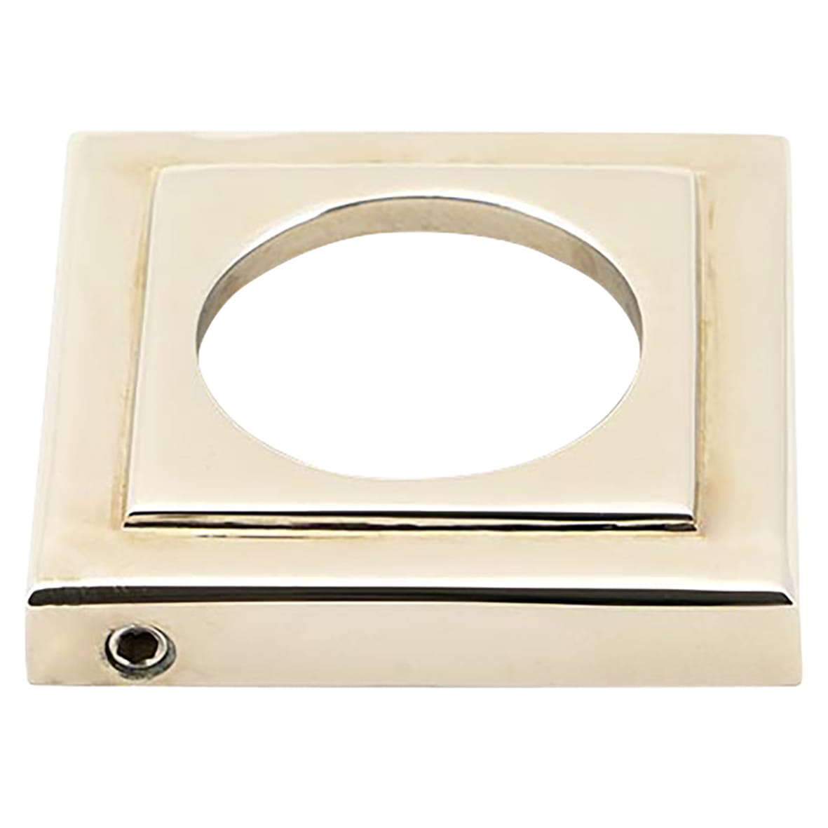 Polished Nickel Door Handles on Square Rose - Avon Range - view 3