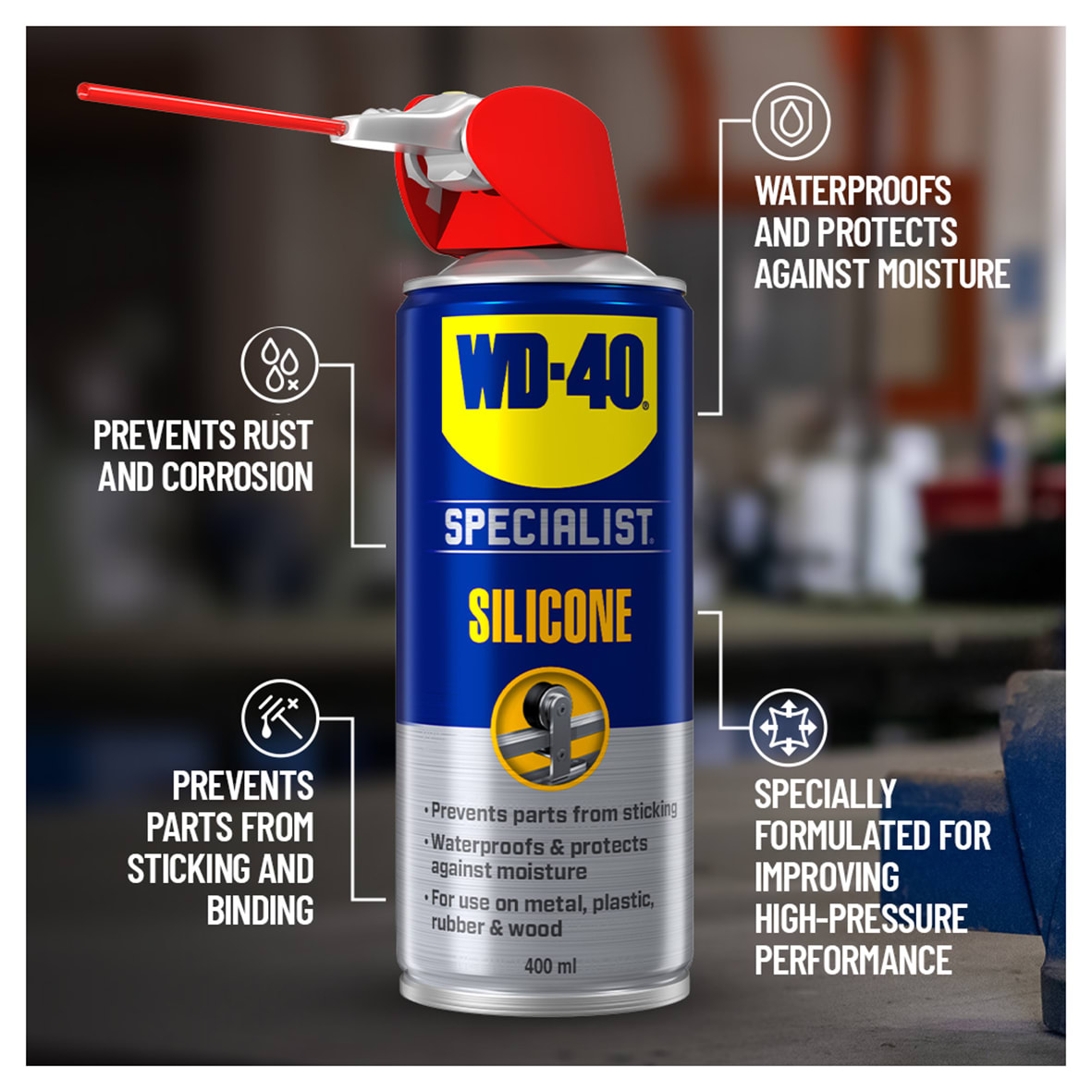 WD-40 High Performance Silicone Lubricant - 250ml - view 3