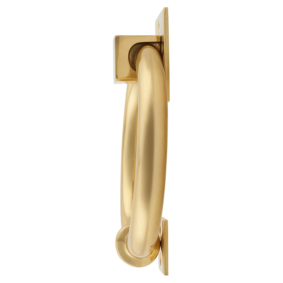 Ring Door Knocker - Polished Brass - 140 x 120mm - view 2