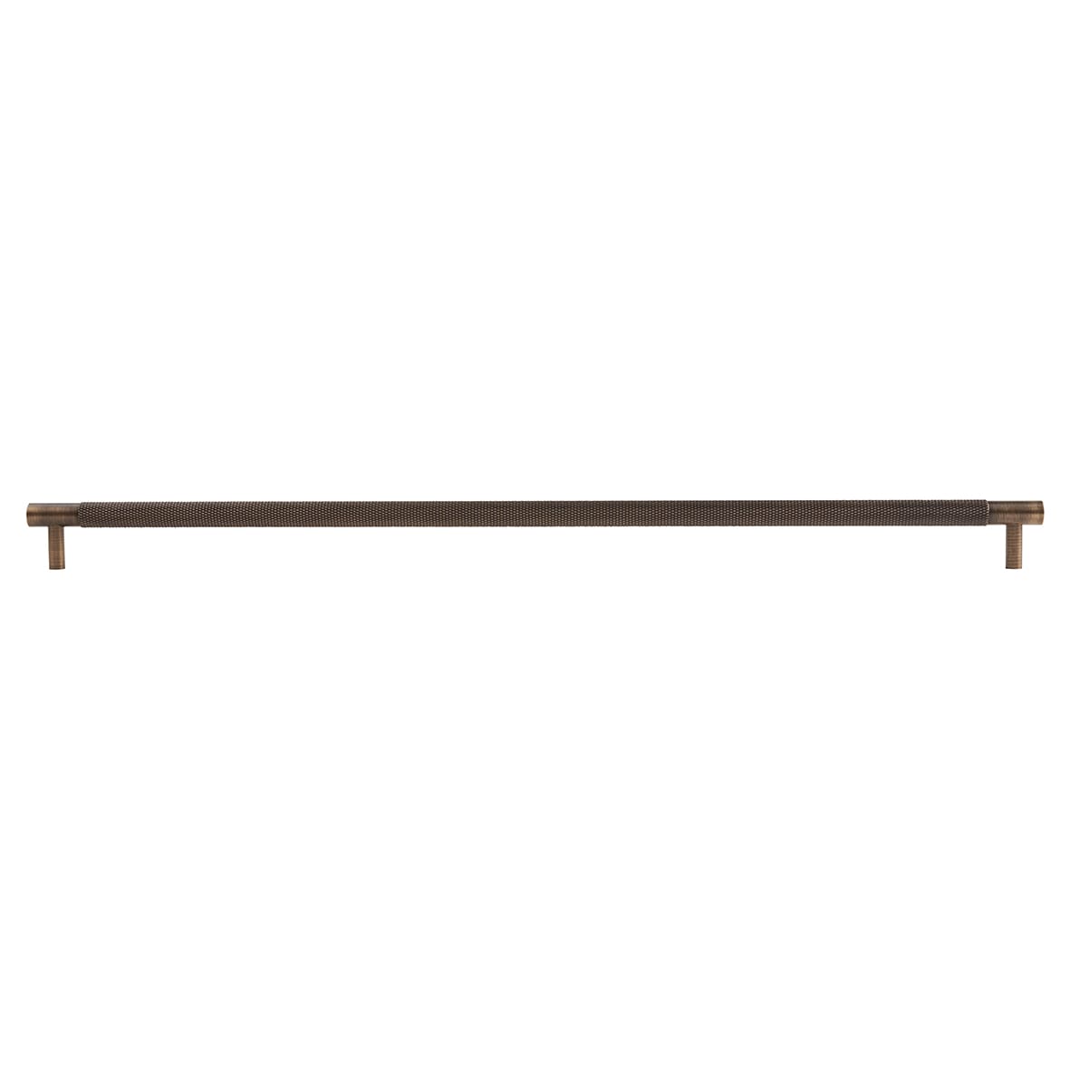 Brunel 13mm Knurled T-Bar Cabinet Pull Handle - 448mm Centres - Antique Brass - view 2