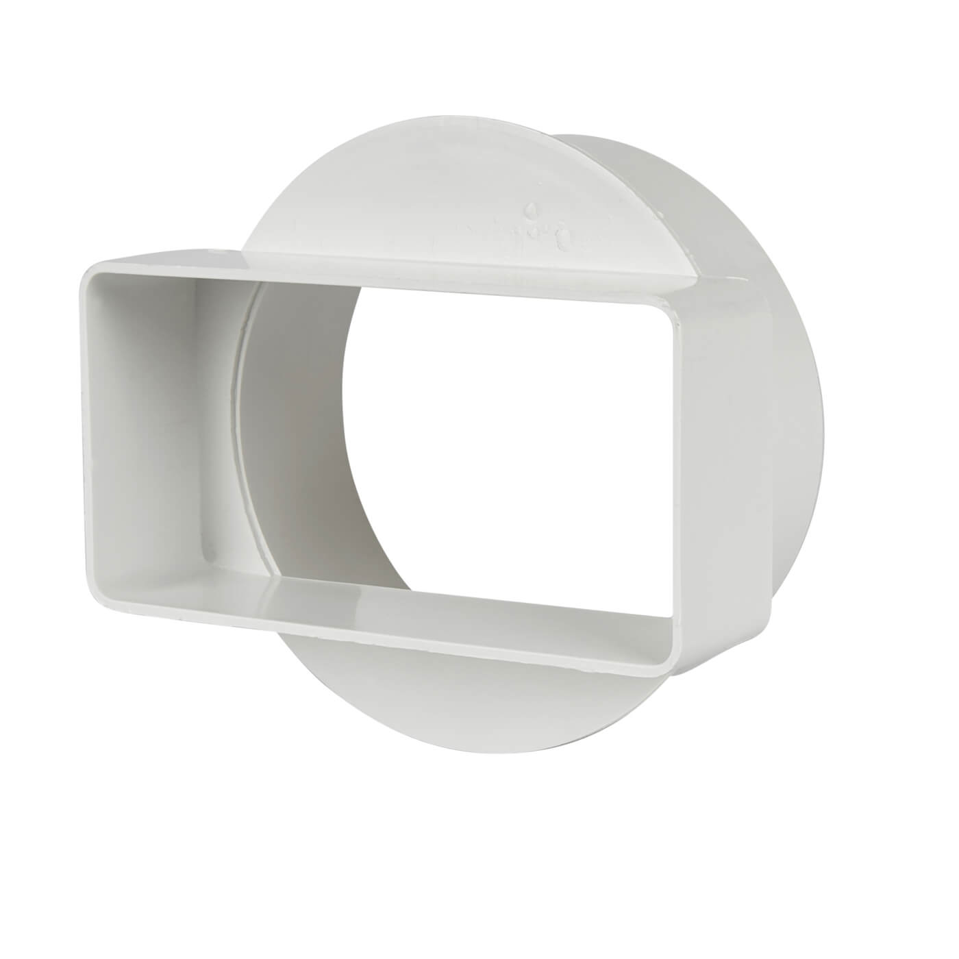 Round to Rectangle Adaptor - 4"/100mm / 110 x 54mm - White - view 2