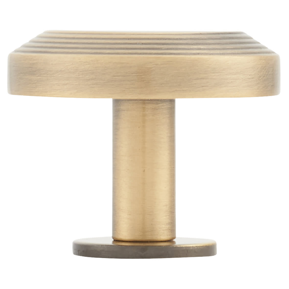 Marcus Ridge Round Cabinet Knob - 38mm Diameter - Antique Brass - view 2