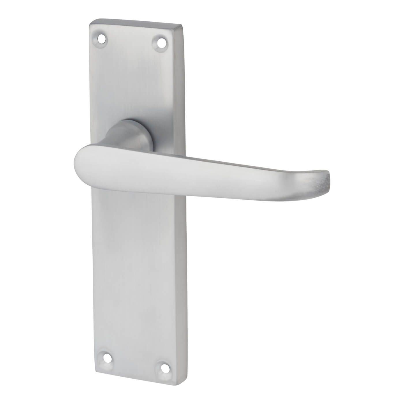 Satin Chrome Victorian Straight Latch Door Handles Pack - view 3