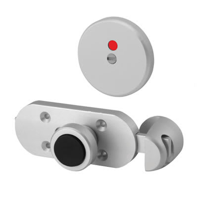 Premier Cubicle Indicator Bolt - 12-13mm Panels - Satin Anodised Aluminium - view 2