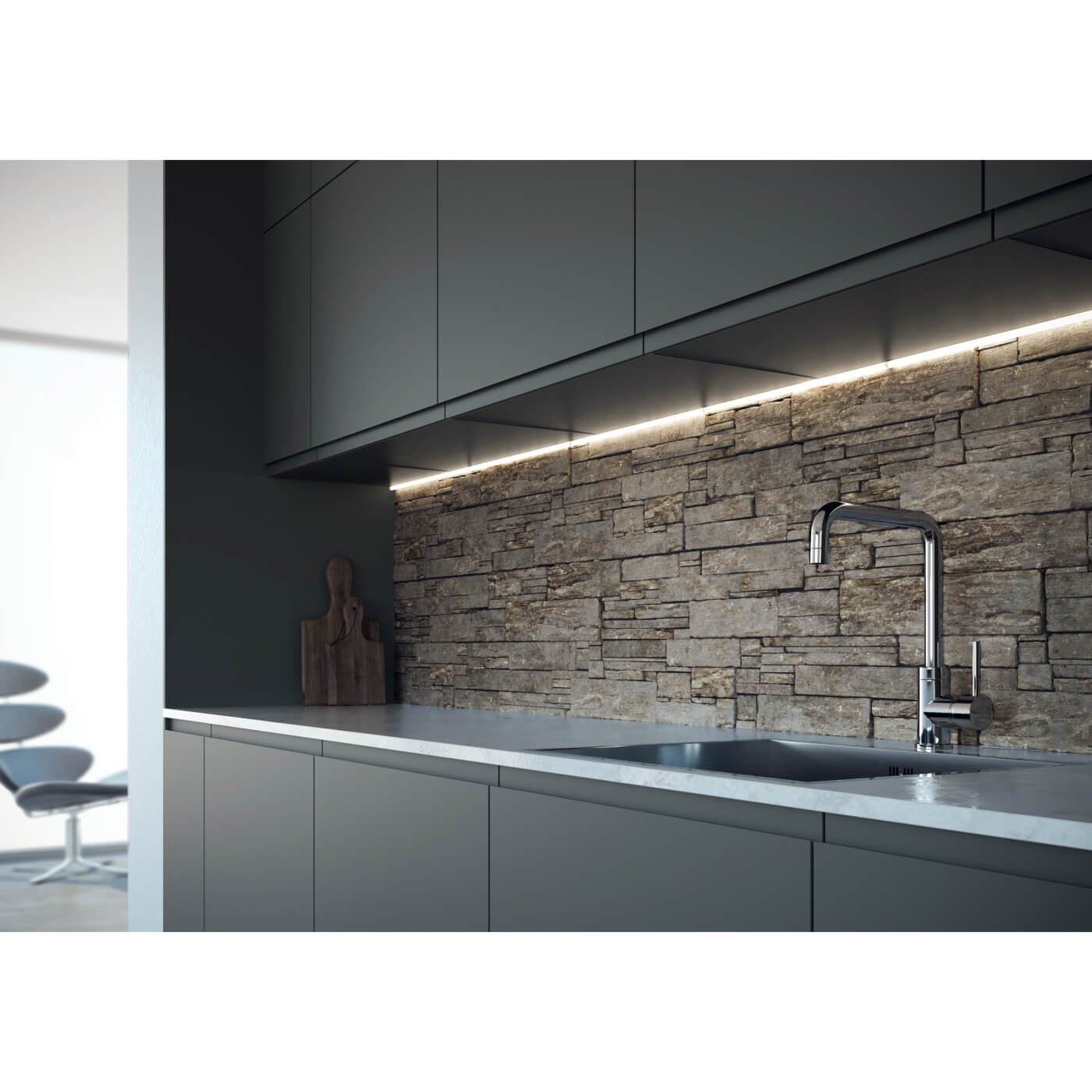 Quantum LED Under Cabinet Strip Light Starter Pack - 1000mm - 5000K Cool White - view 3