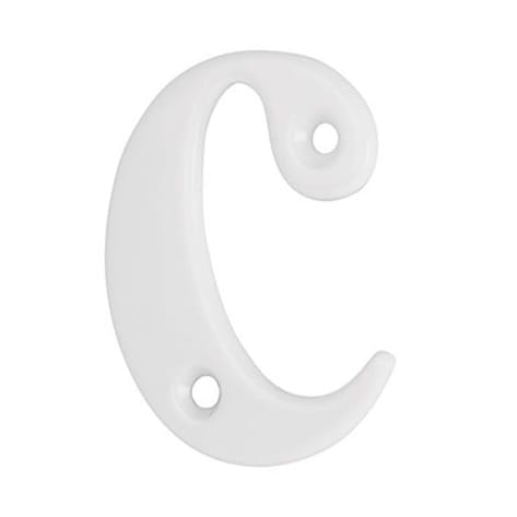 55mm Screw Fix Door Letter - c - White - view 2