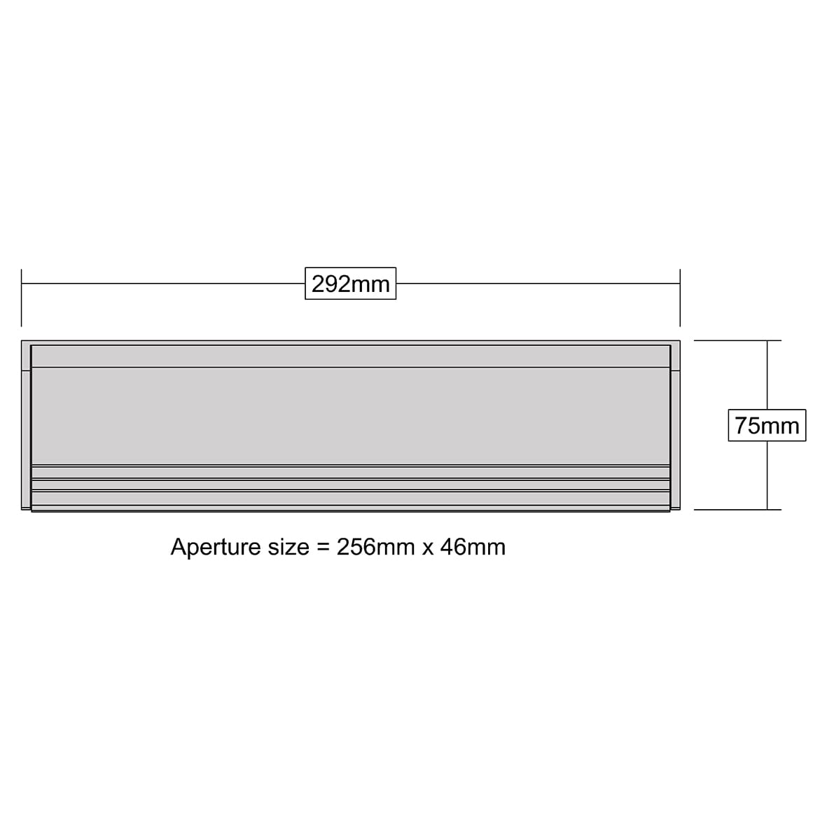 Internal Letter Box Draught Seal with Flap - 292 x 75mm - Gold - view 4