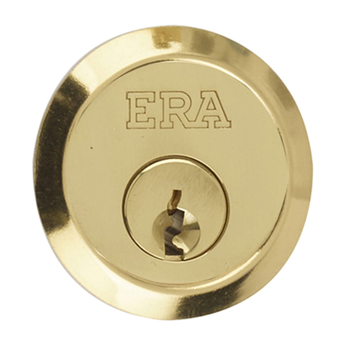 5 Pin Replacement Rim Cylinder - Polished Brass - Keyed to Differ - view 4