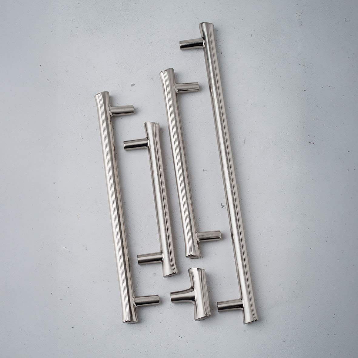 Filton 11mm T-Bar Cabinet Pull Handle - 128mm Centres - Satin Nickel - view 3