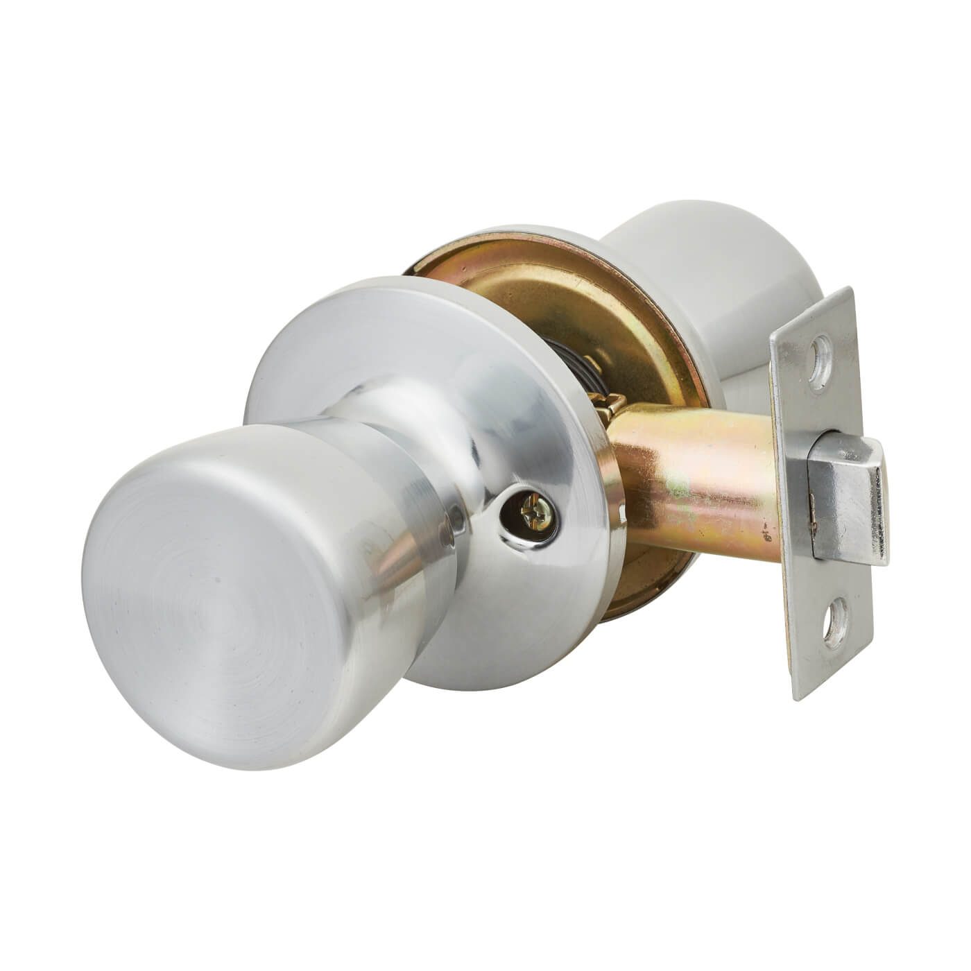 Satin Chrome Hotel Passage Mortice Door Knobset - 65mm Rose Diameter - view 3