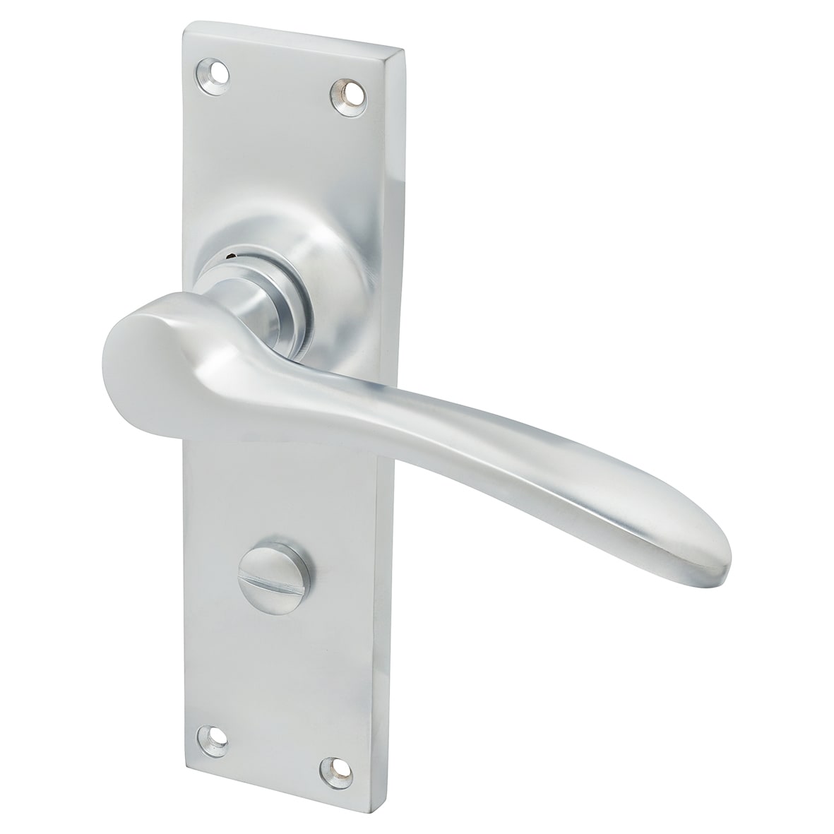 Satin Chrome Bathroom Door Handles Pack - Buckingham Range - view 3