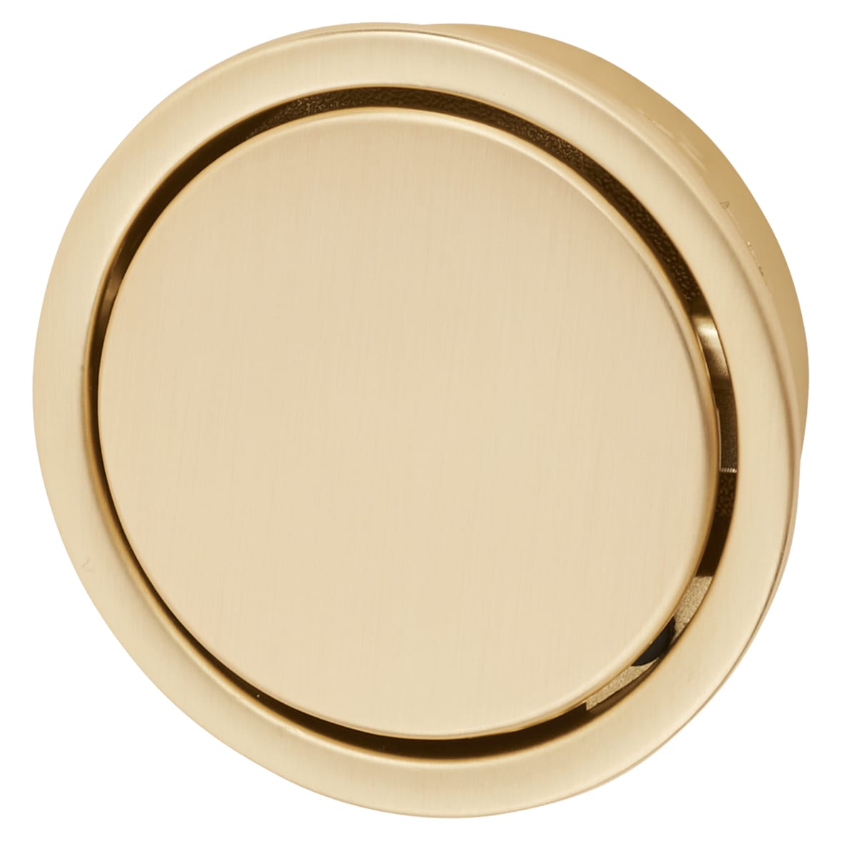 Jarrow Circular Flush Cabinet Pull Handle - 51mm Diameter - Satin Brass - view 2