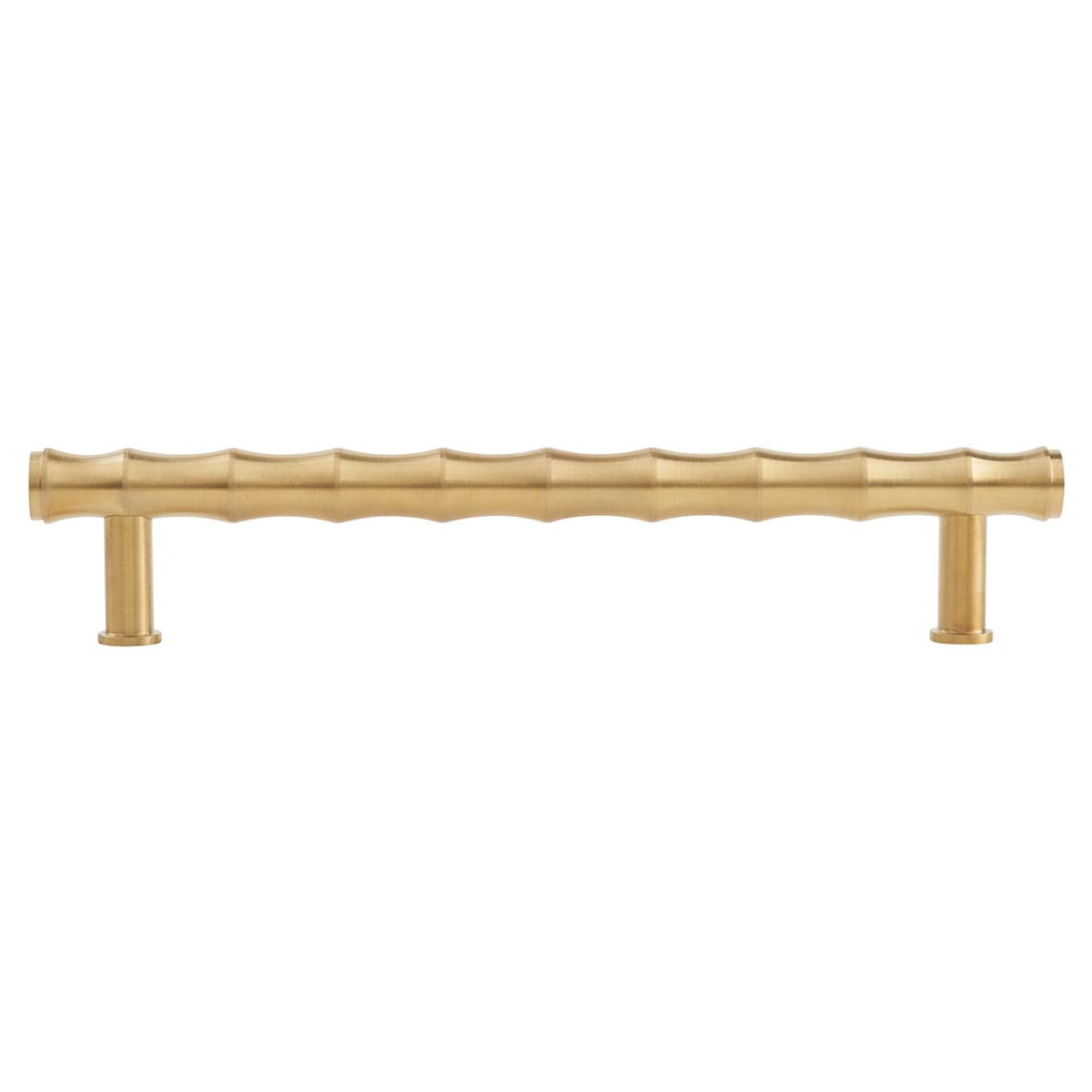 Crispin Bamboo 15mm T-Bar Cabinet Pull Handle - 160mm Centres - PVD Satin Brass - view 2