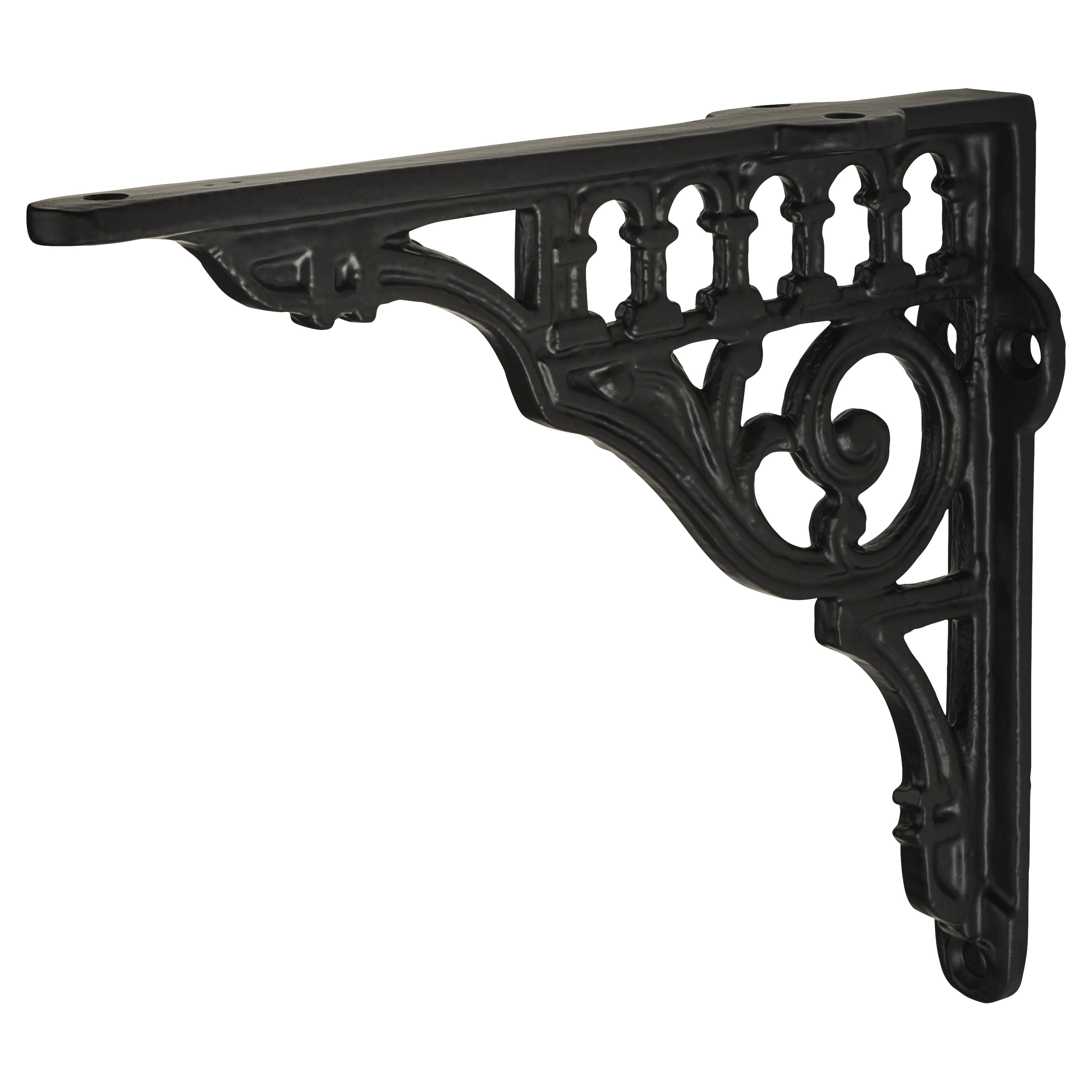 Railway Shelf Bracket - 125 x 145mm - Black - view 2