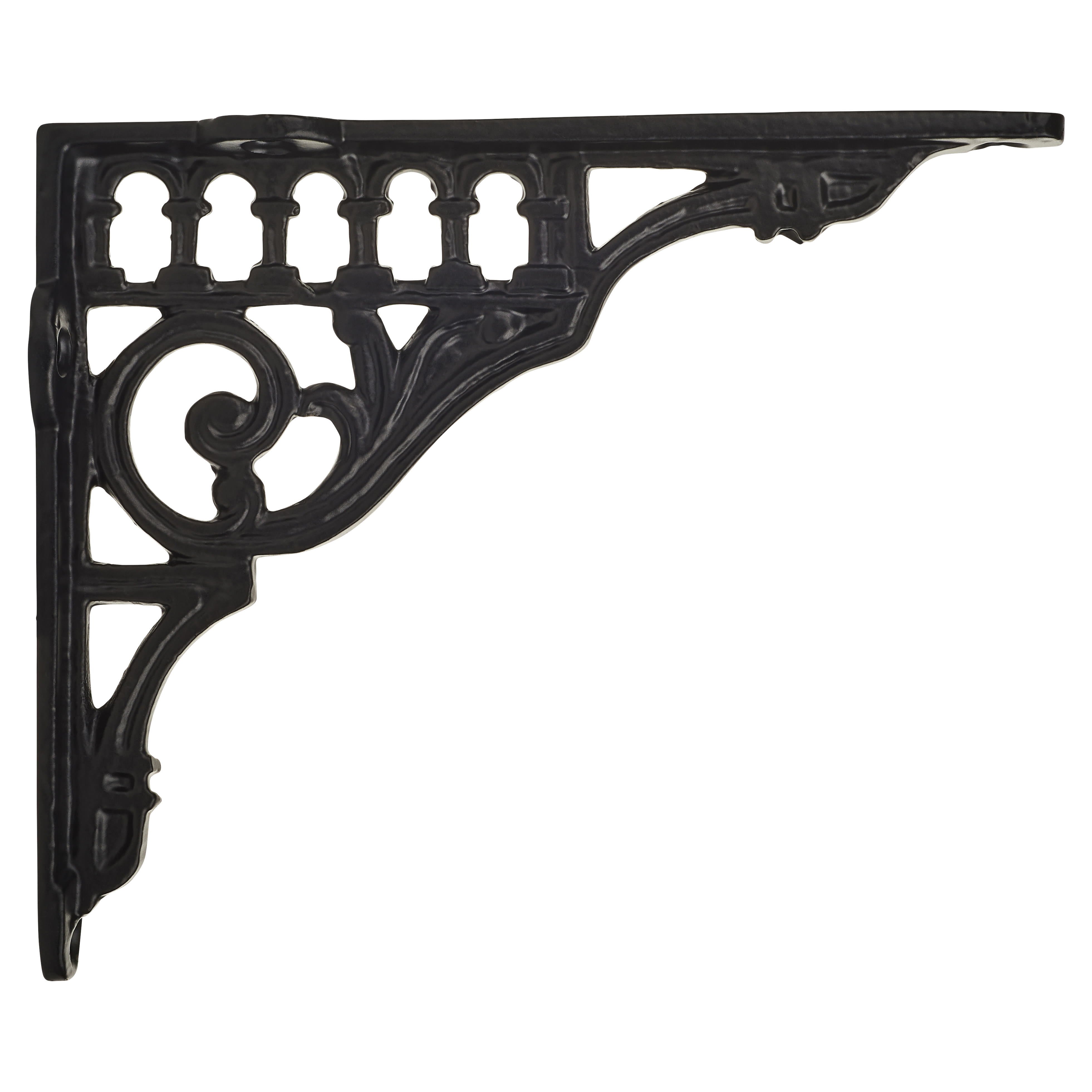 Railway Shelf Bracket - 125 x 145mm - Black - view 3