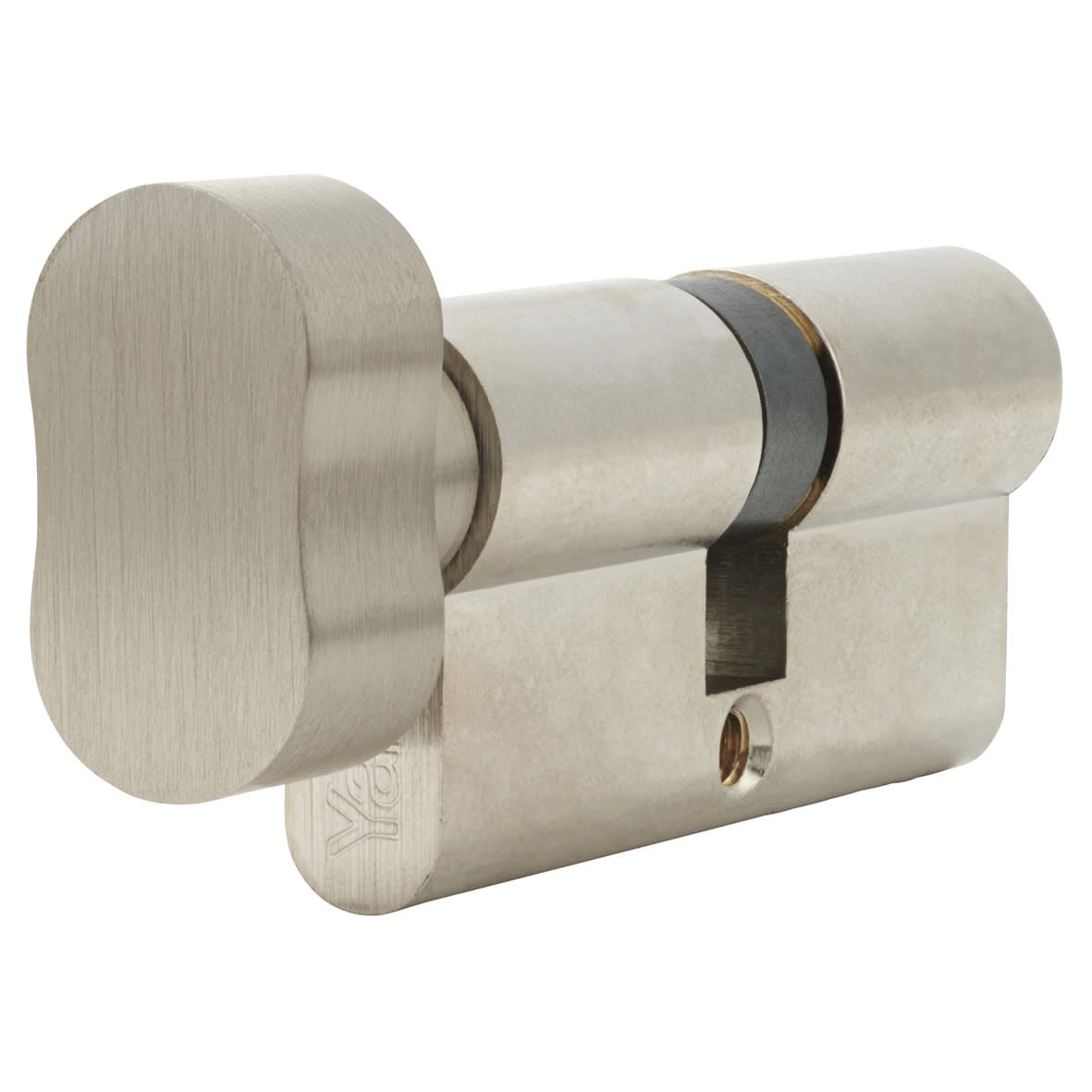 6 Pin 70mm Euro Thumbturn Cylinder - 35mm Turn + 35mm - Satin Nickel - Keyed to Differ - view 2