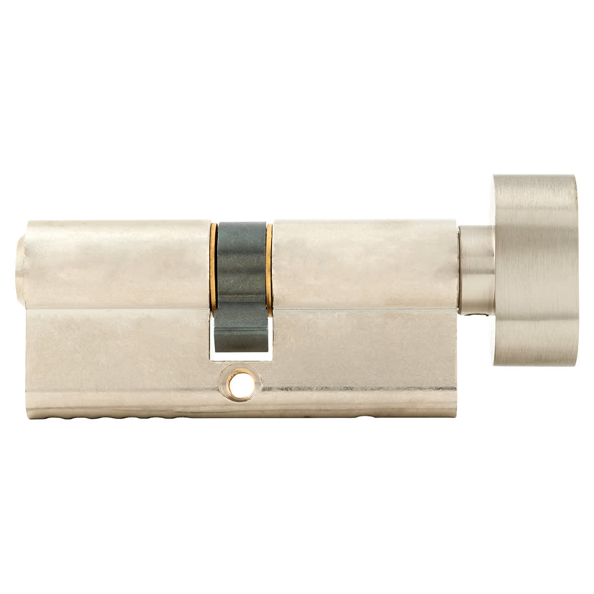 6 Pin 70mm Euro Thumbturn Cylinder - 35mm Turn + 35mm - Satin Nickel - Keyed to Differ - view 3