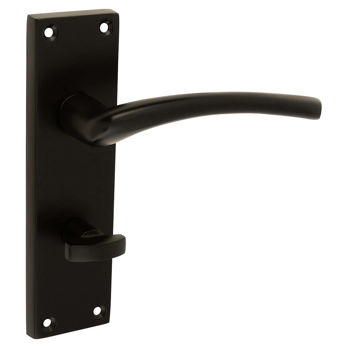Matt Black Bathroom Door Handles - Rimini Range - 151 x 42mm - view 4