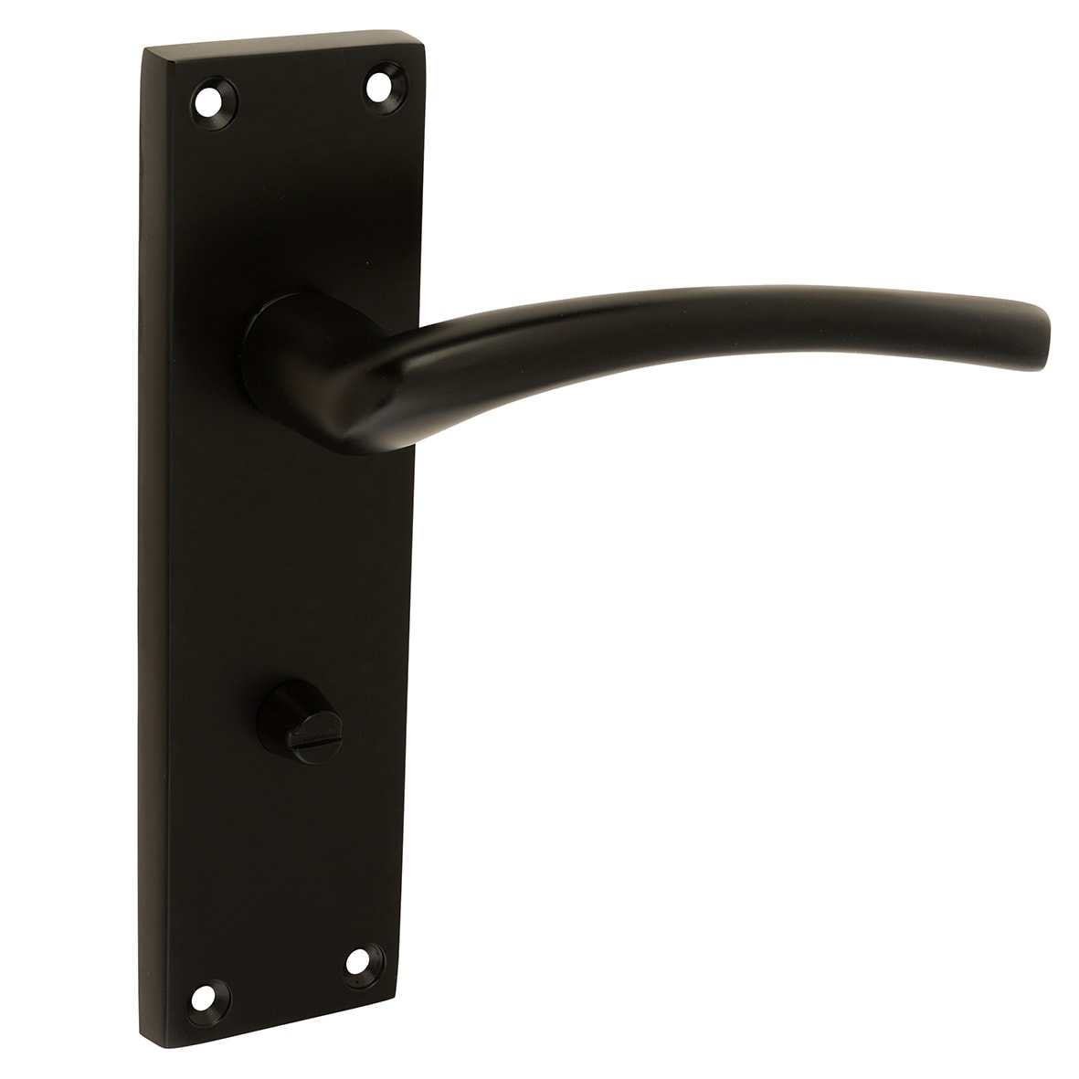 Matt Black Bathroom Door Handles - Rimini Range - 151 x 42mm - view 5