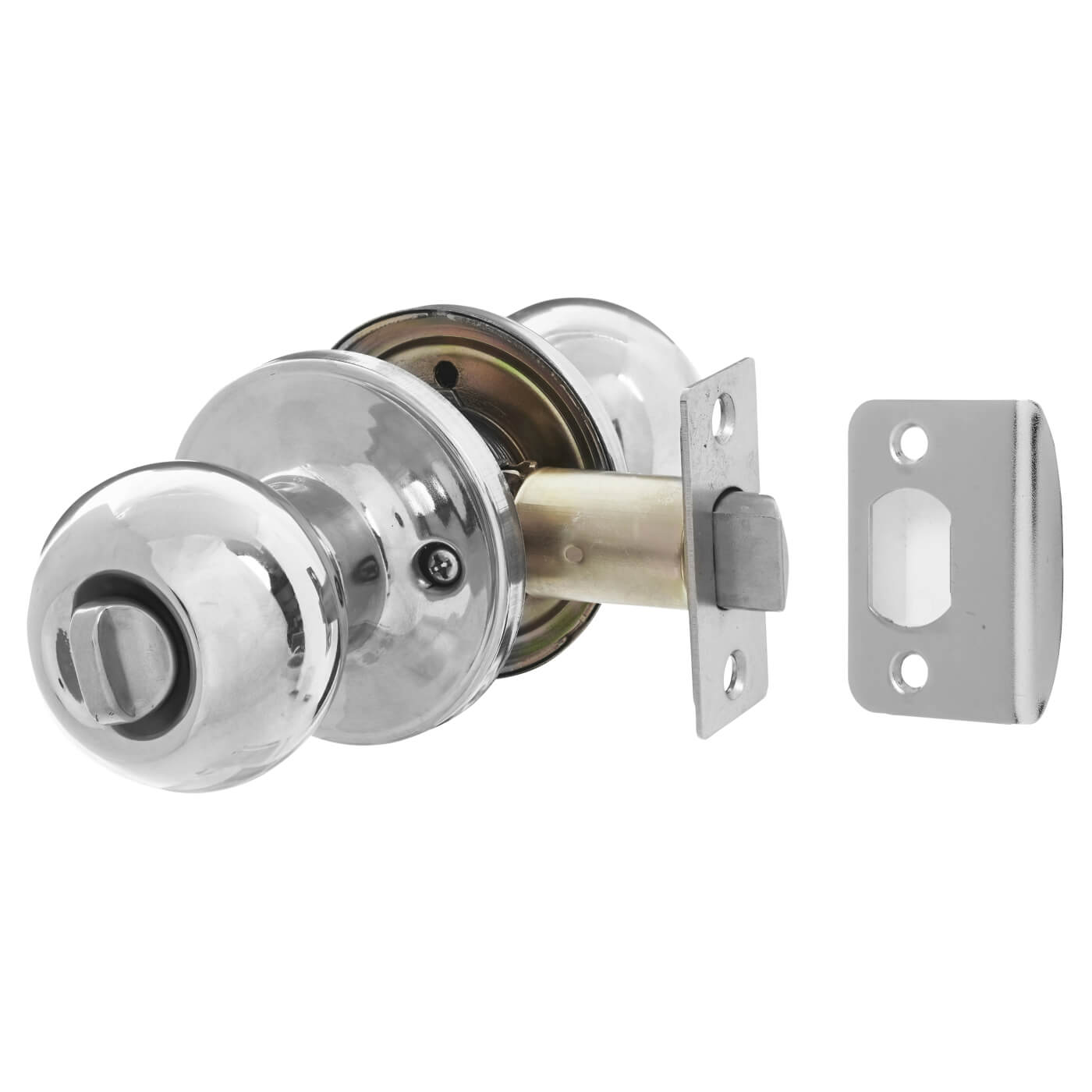 Polished Chrome Bala Hotel Bathroom Mortice Door Knobset - 65mm Rose Diameter - view 3