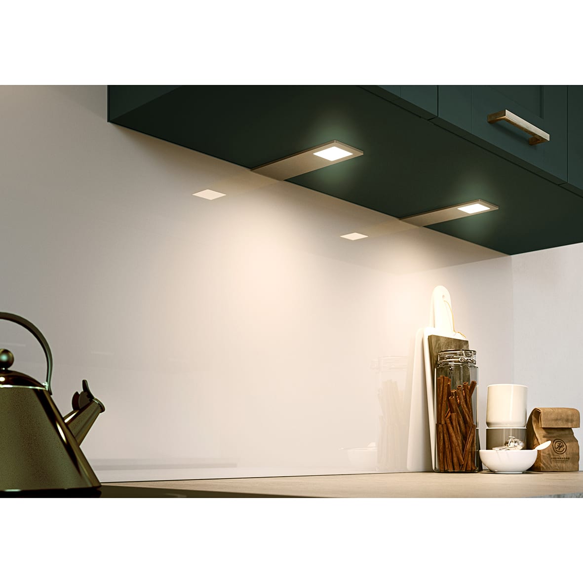 Astro 4.8W LED Rectangle Cabinet Downlight - 3000K/4000K/5000K CCT - Brass - view 2