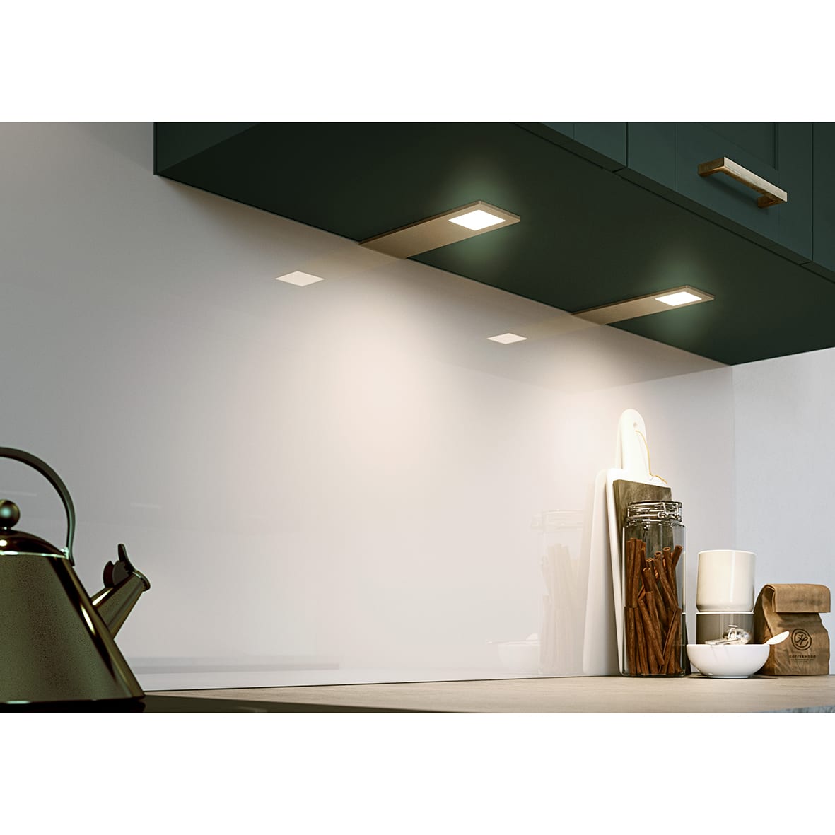 Astro 4.8W LED Rectangle Cabinet Downlight - 3000K/4000K/5000K CCT - Brass - view 3
