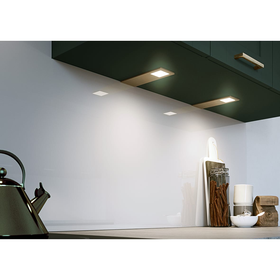Astro 4.8W LED Rectangle Cabinet Downlight - 3000K/4000K/5000K CCT - Brass - view 4
