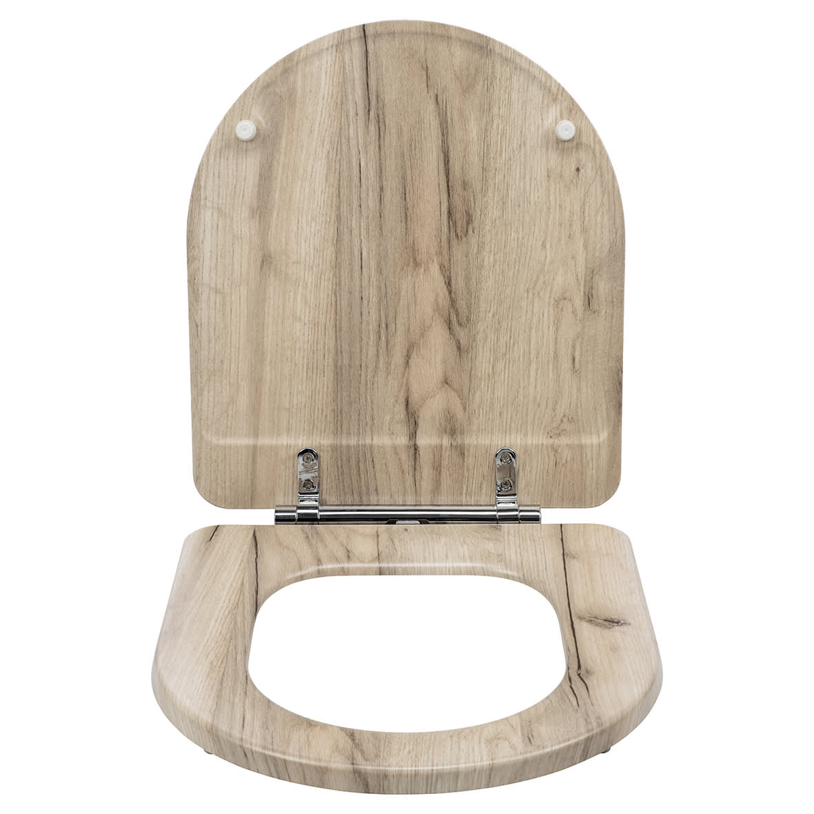 Varese Flexi-Fix Soft Close Wooden Toilet Seat - Grey Oak - view 2