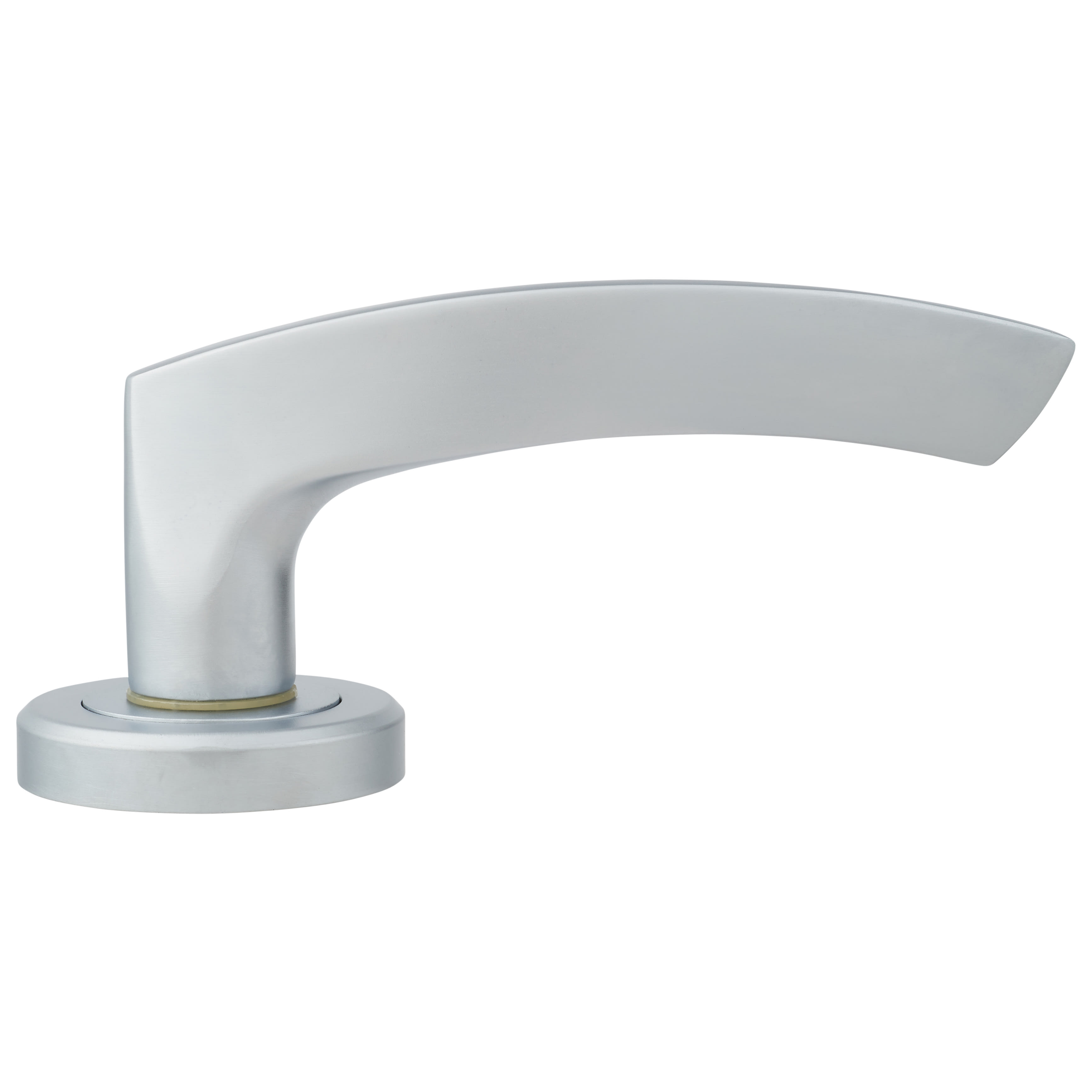 Brass Satin Chrome Door Handles on Round Rose - Olivier Range - view 4