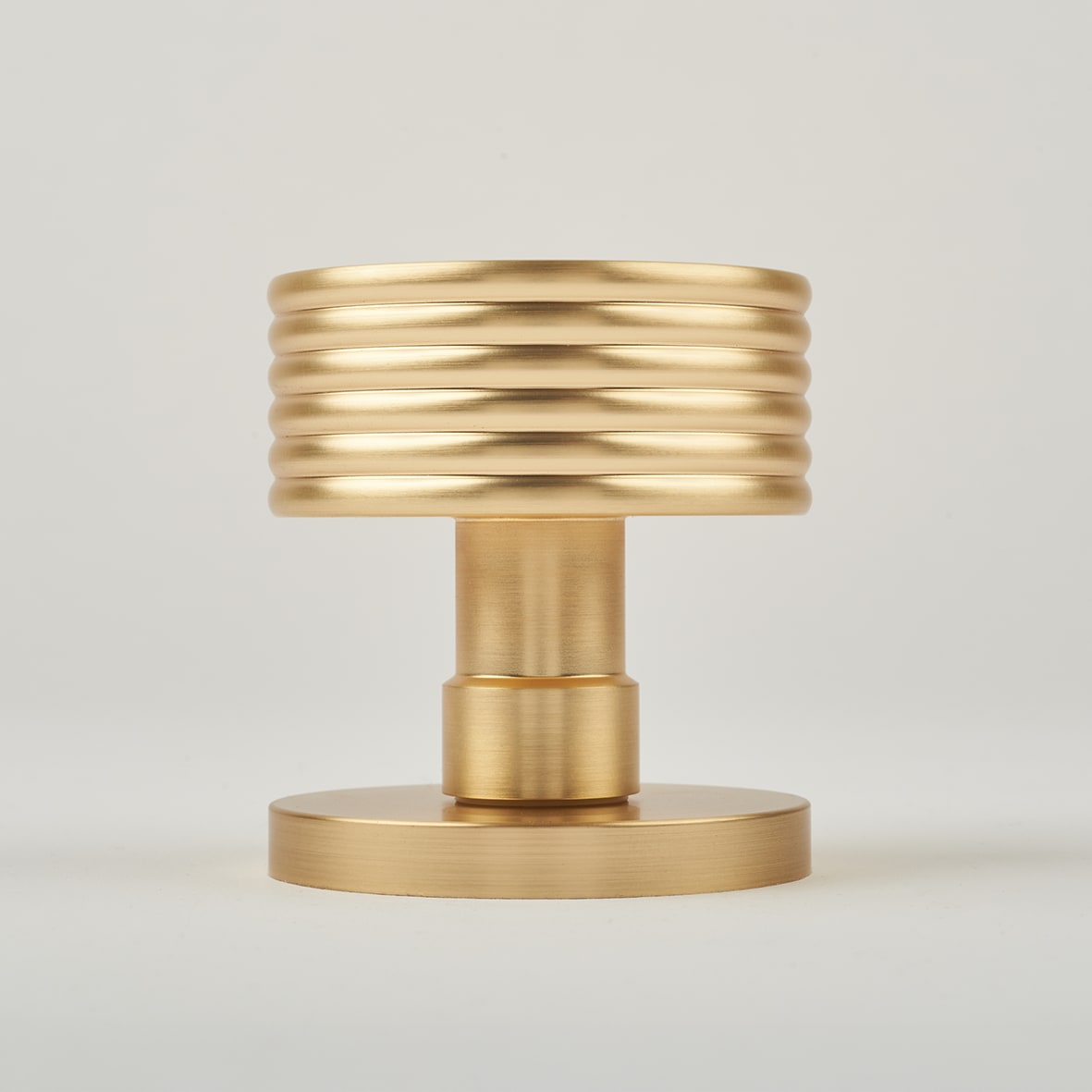 Satin Brass Mortice Door Knob - 60mm Rose Diameter - Ribbon Range - view 3