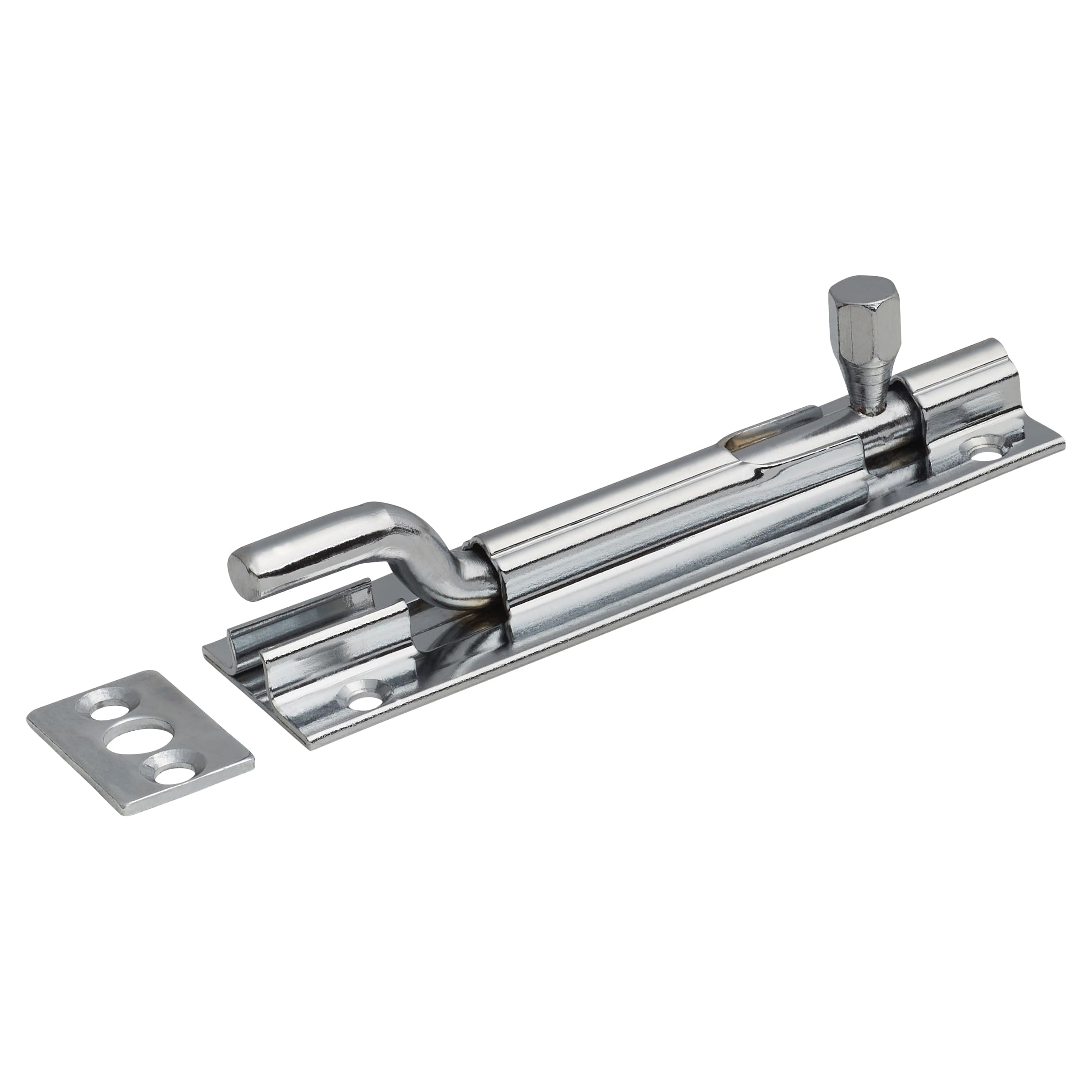 Polished Chrome Necked Barrel Bolt - Budget Range - 100 x 25mm - view 2