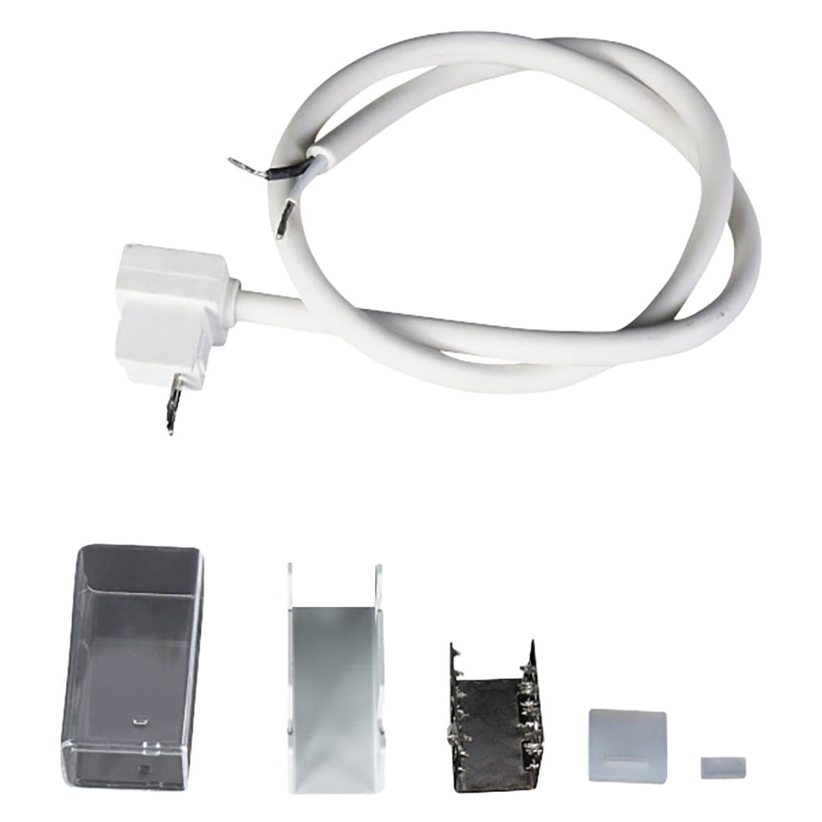 LED Soldering Free Left End Outlet Connector for 12 x 17mm Side Bend Neon Strip Light - view 2