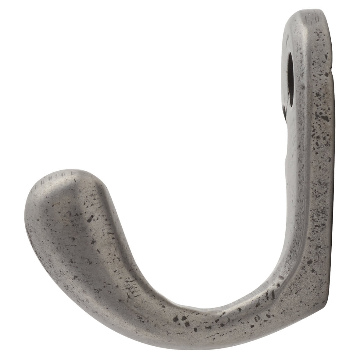 Victorian Single Coat Hook - 44 x 23mm - Antique Iron - view 2