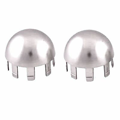 40mm Handrail System - Pair Domed End Caps - Brushed Nickel - view 2