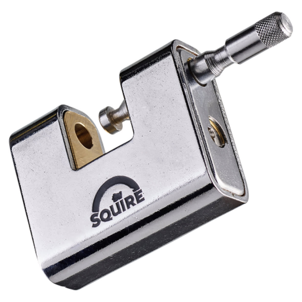Armoured Steel Shutter Lock - 80mm Body - 29 x 15mm Shackle - Keyed to Differ - Chrome - view 4