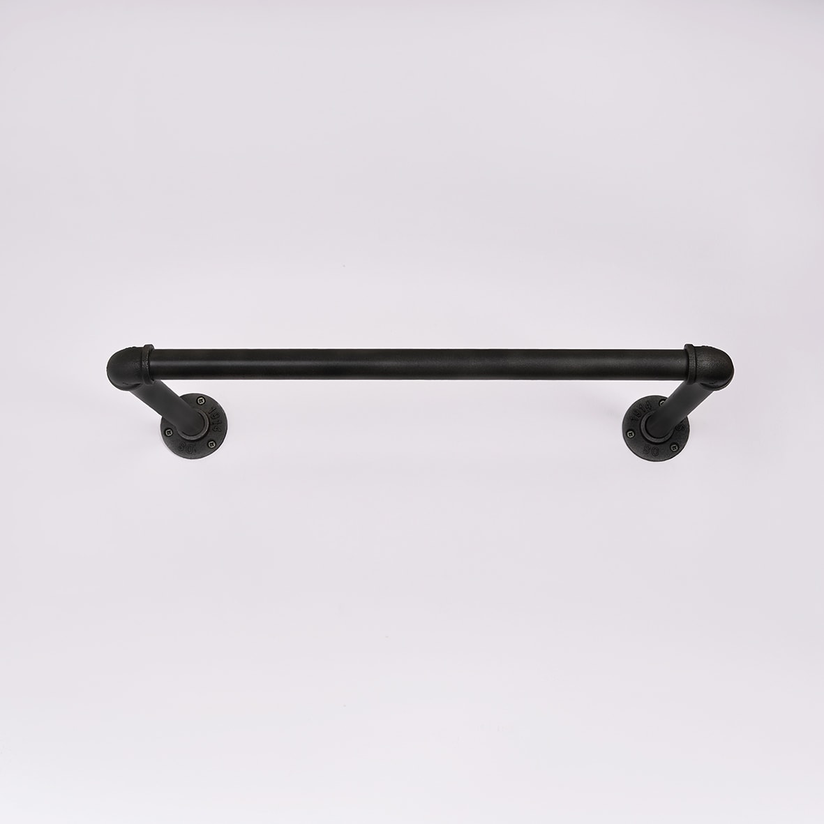 3/4" Single Pipe Wardrobe Rail Kit - Black - view 2