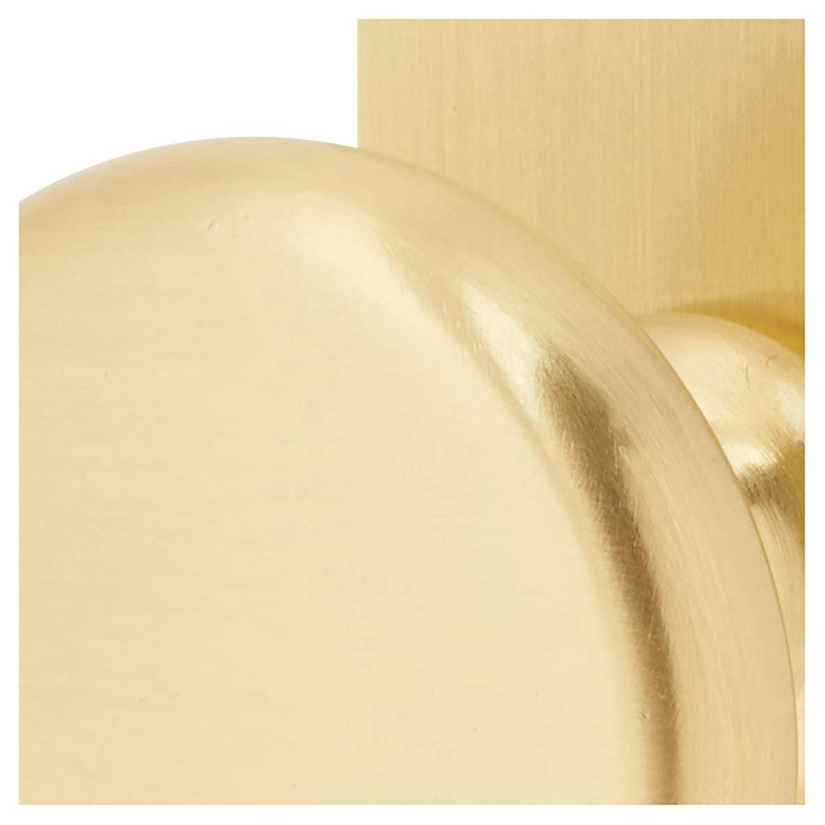 Crofts & Assinder Banbury Round Cabinet Knob on Rectangle Backplate - 32mm Diameter - Brushed Satin Brass - view 5