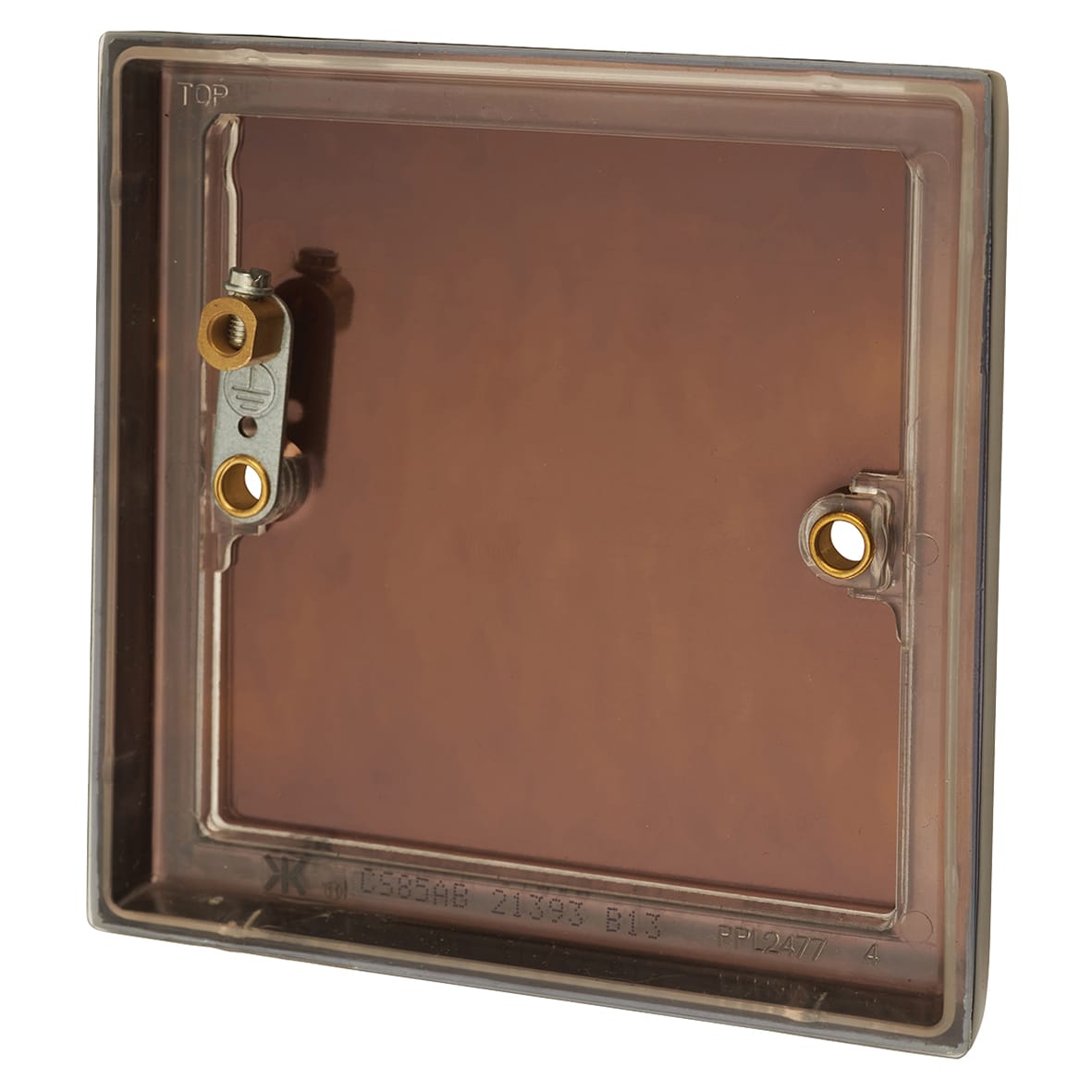 1 Gang Square Edge Blank Plate - Antique Brass - view 2