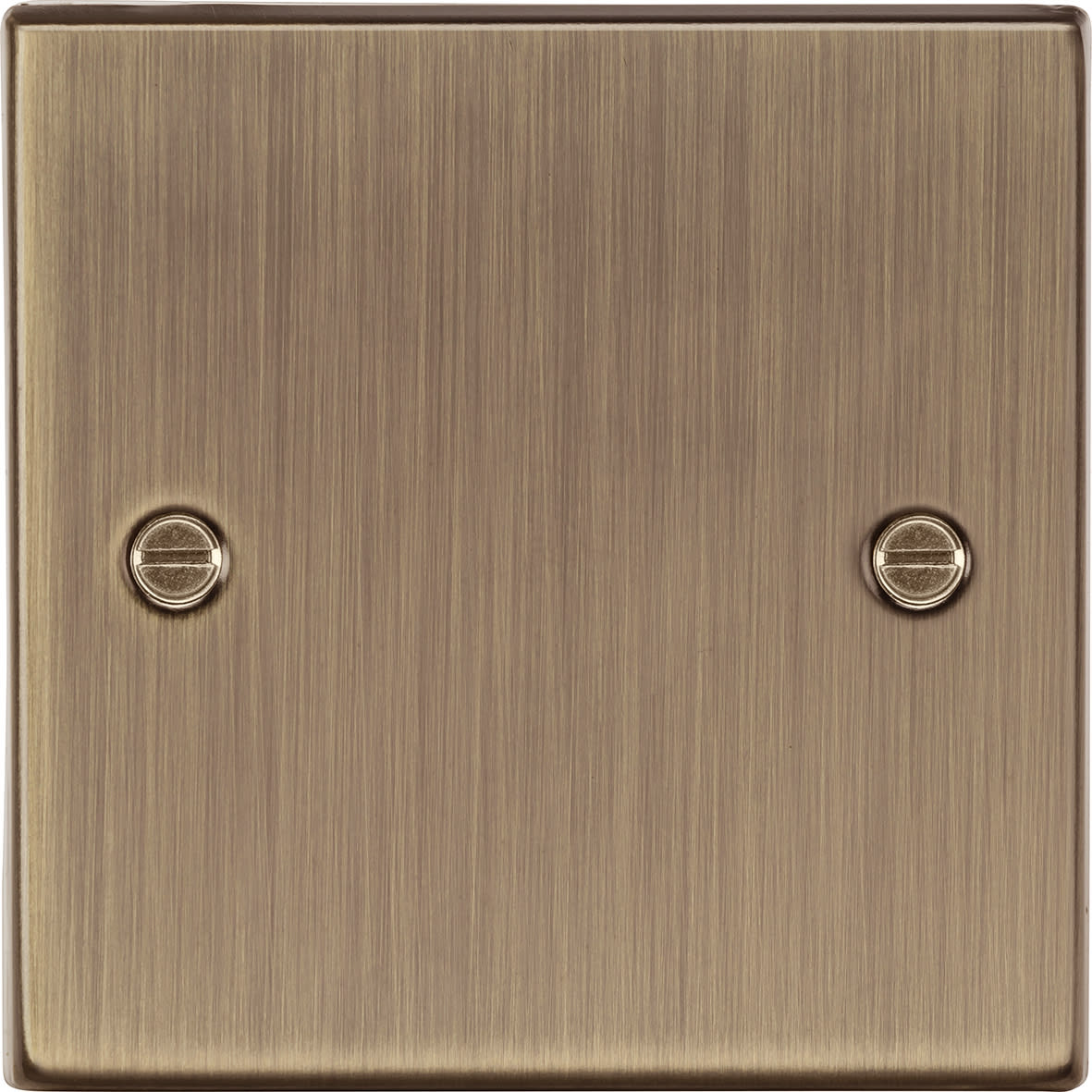 1 Gang Square Edge Blank Plate - Antique Brass - view 3