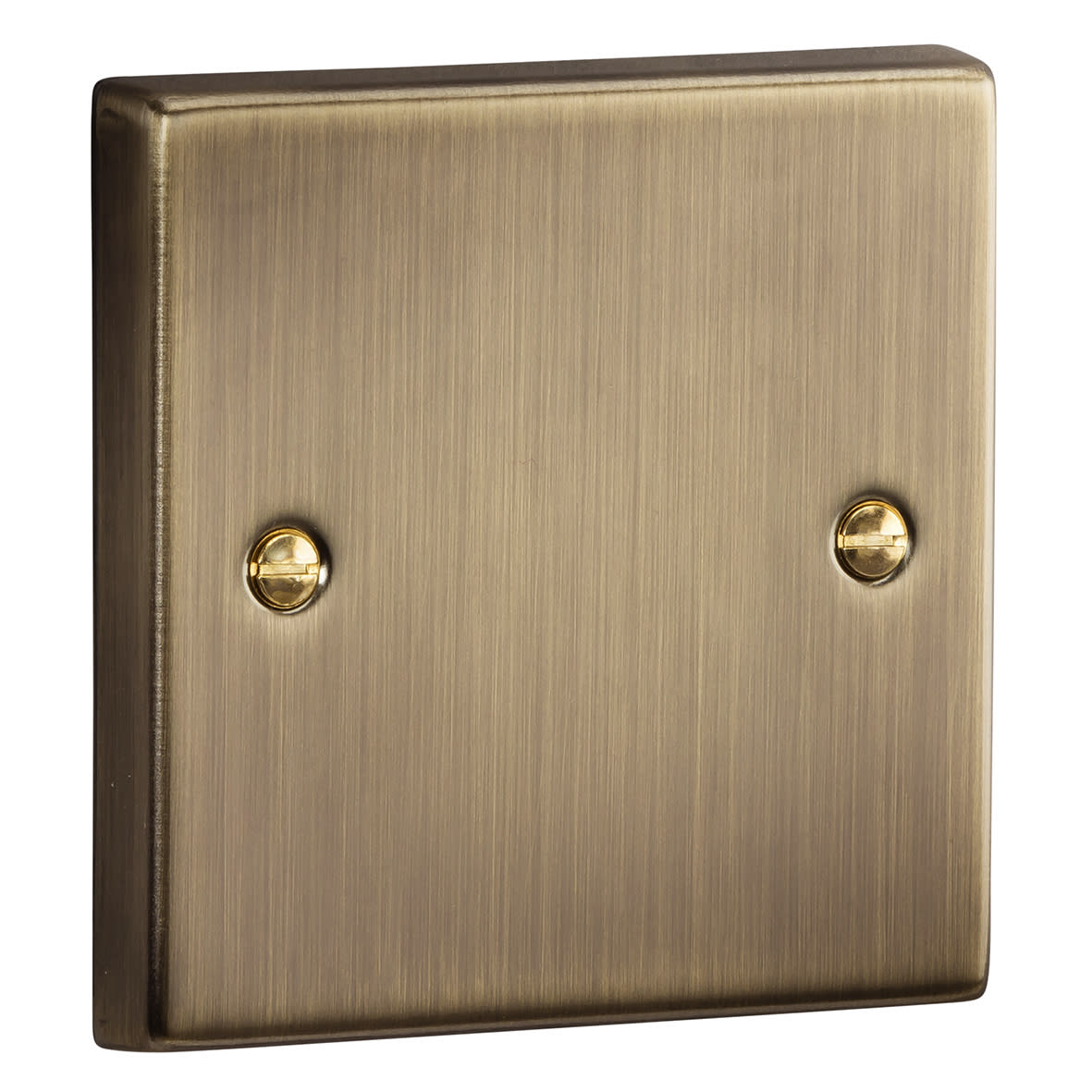 1 Gang Square Edge Blank Plate - Antique Brass - view 4
