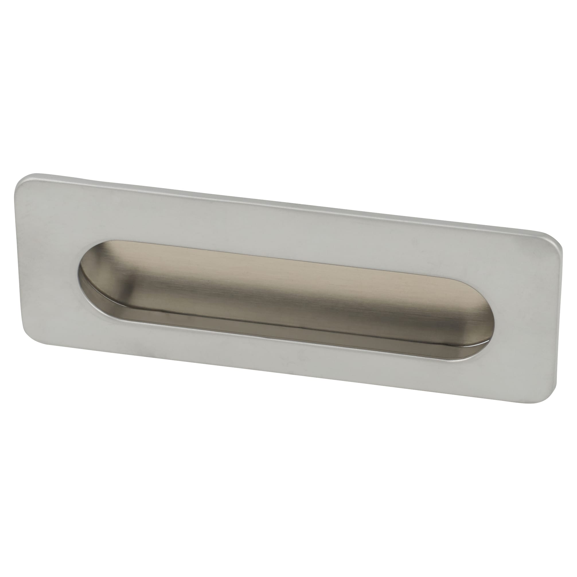 Rectangular Flush Cabinet Pull Handle - 106 x 39mm - Matt Chrome - view 2